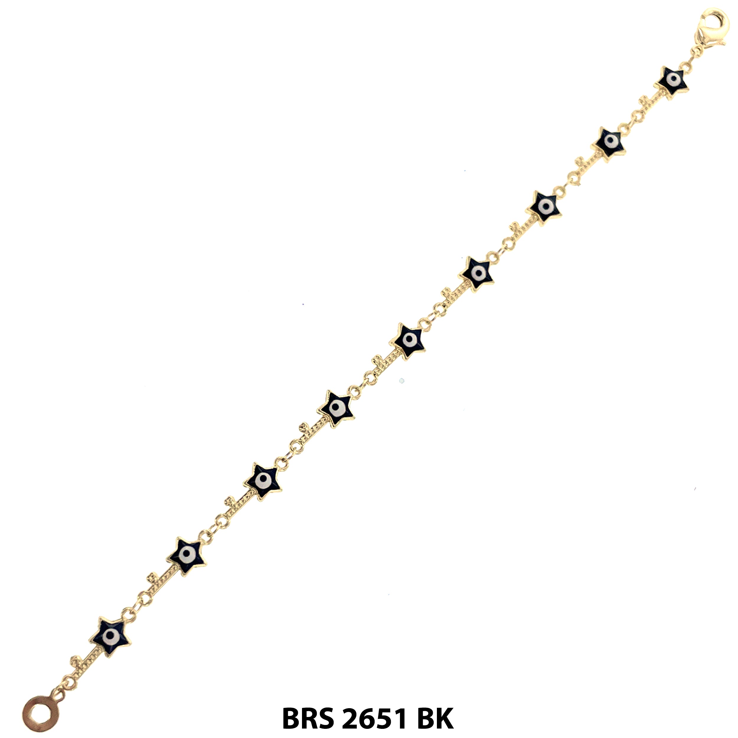 Star Evil Eye Beads Bracelet BRS 2651 BK