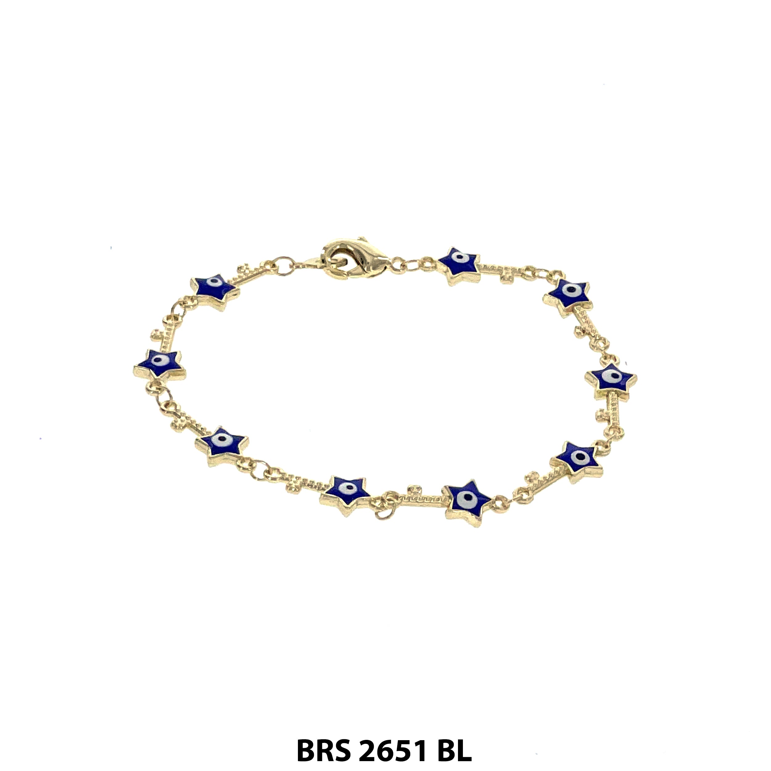 Star Evil Eye Beads Bracelet BRS 2651 BL