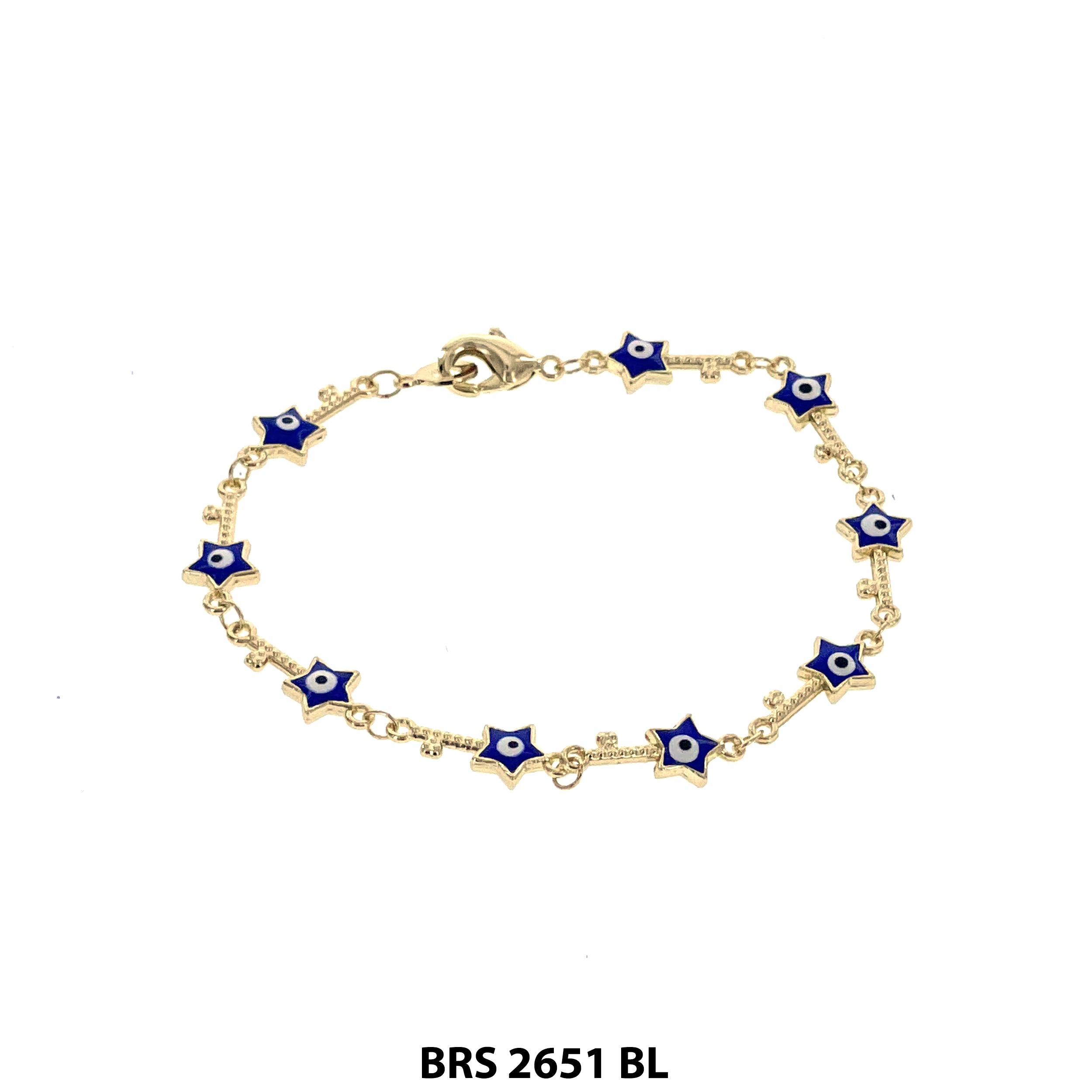 Star Evil Eye Beads Bracelet BRS 2651 BL