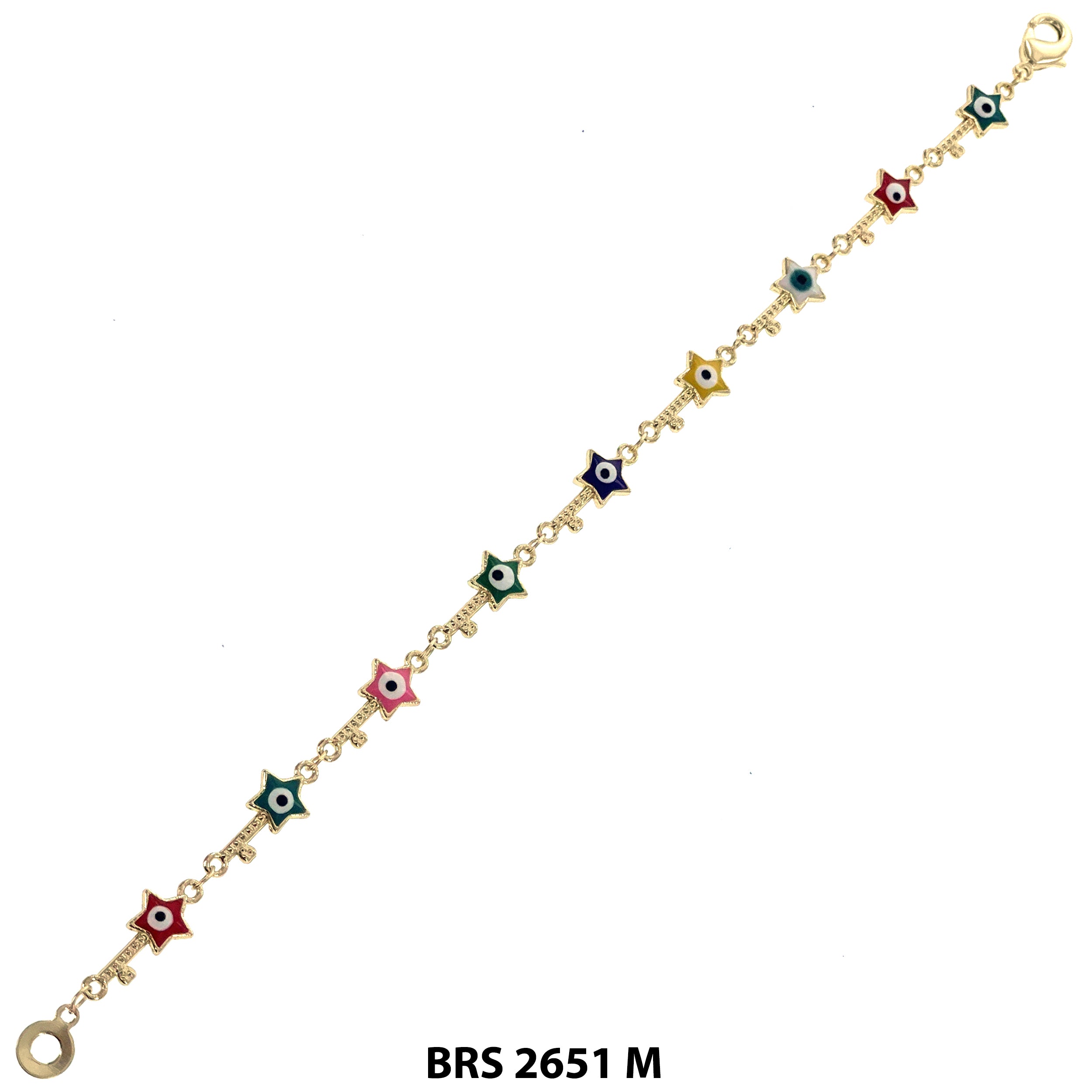 Star Evil Eye Beads Bracelet BRS 2651 M