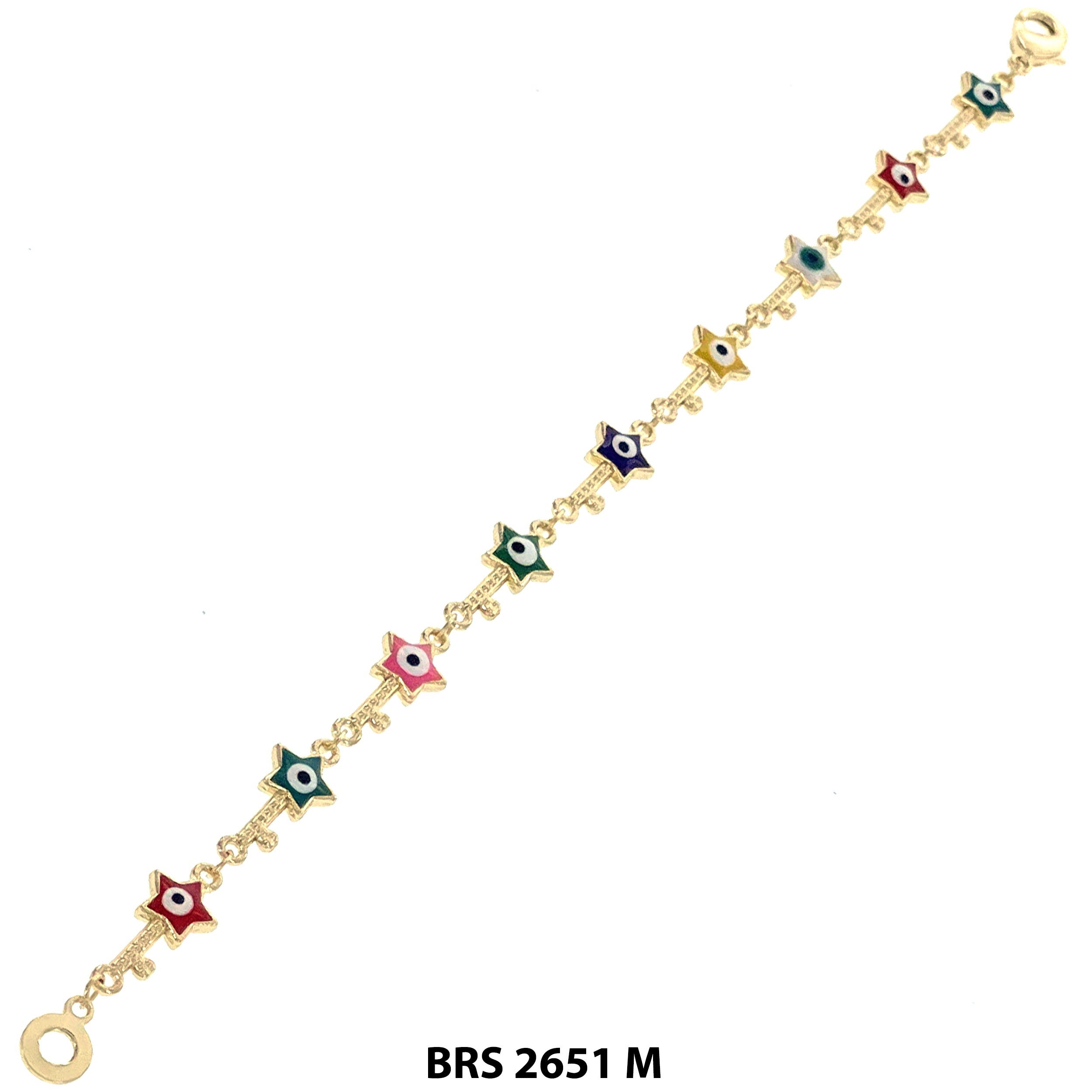 Star Evil Eye Beads Bracelet BRS 2651 M