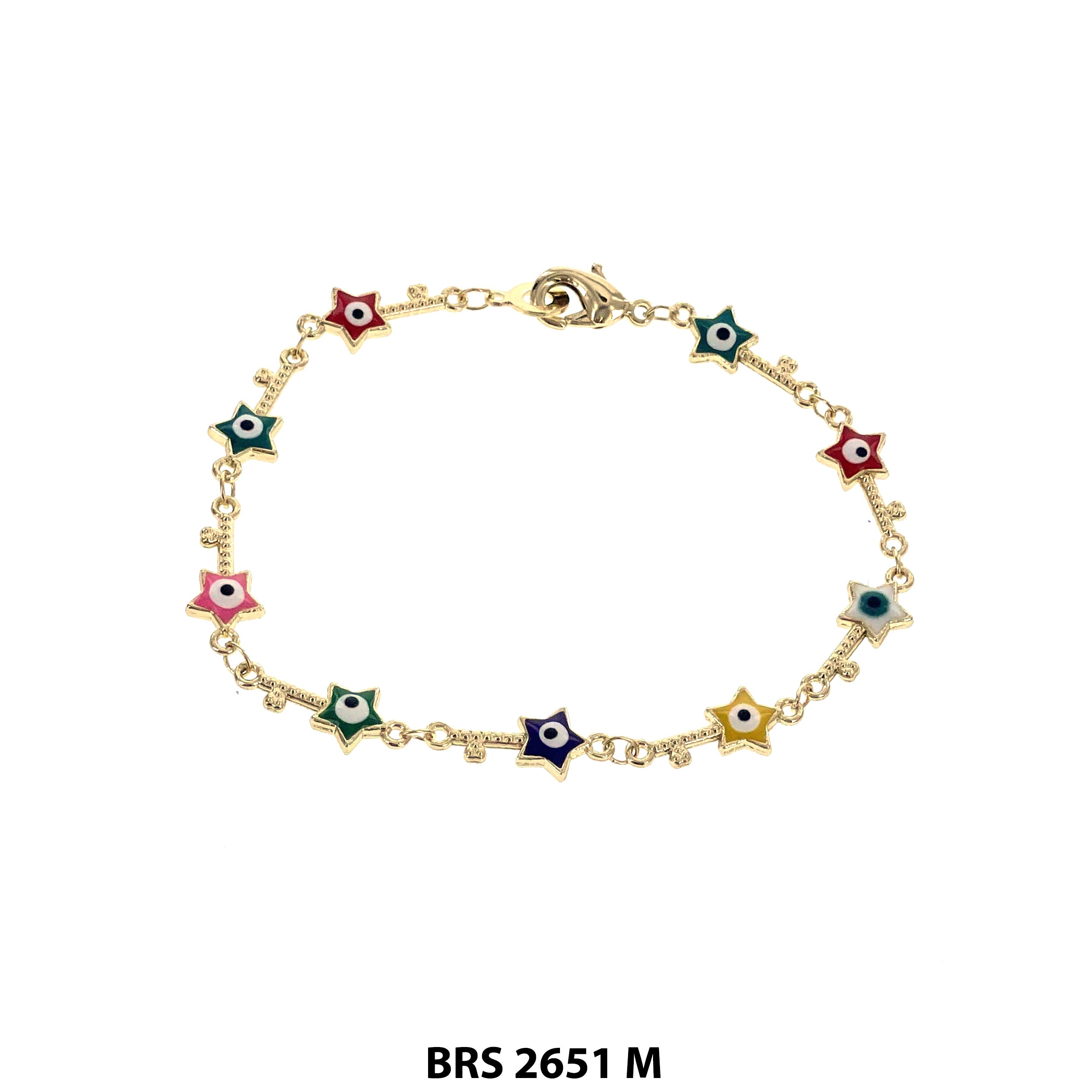 Star Evil Eye Beads Bracelet BRS 2651 M