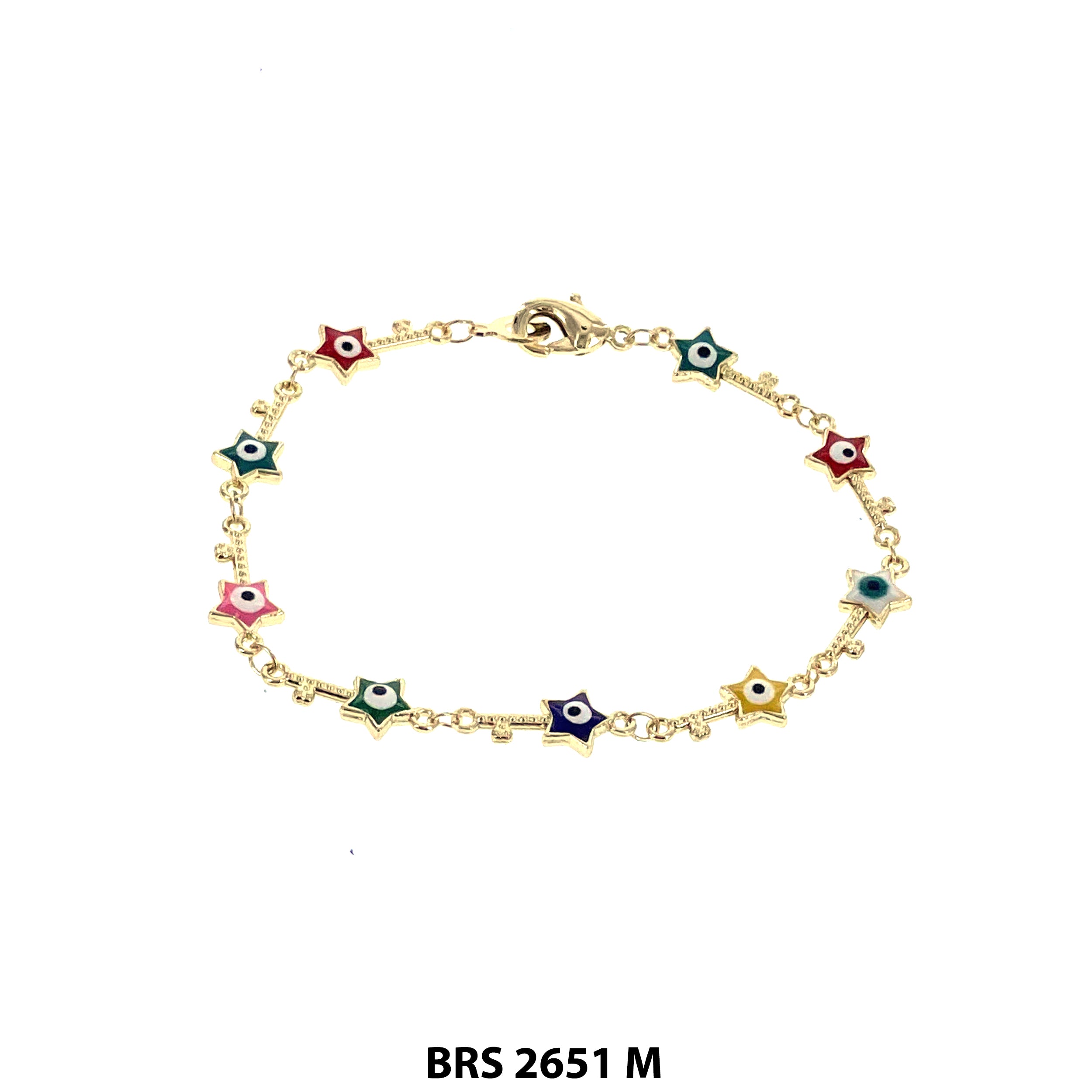 Star Evil Eye Beads Bracelet BRS 2651 M