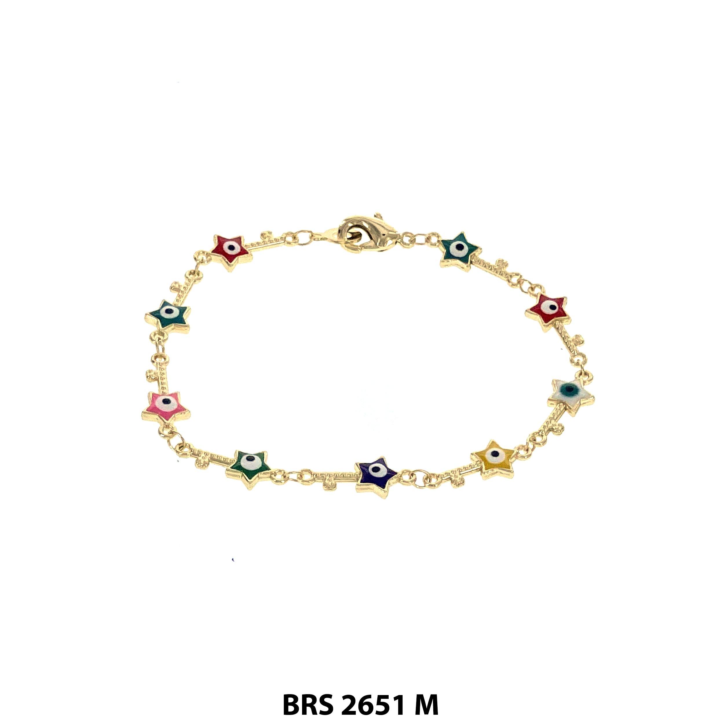 Star Evil Eye Beads Bracelet BRS 2651 M