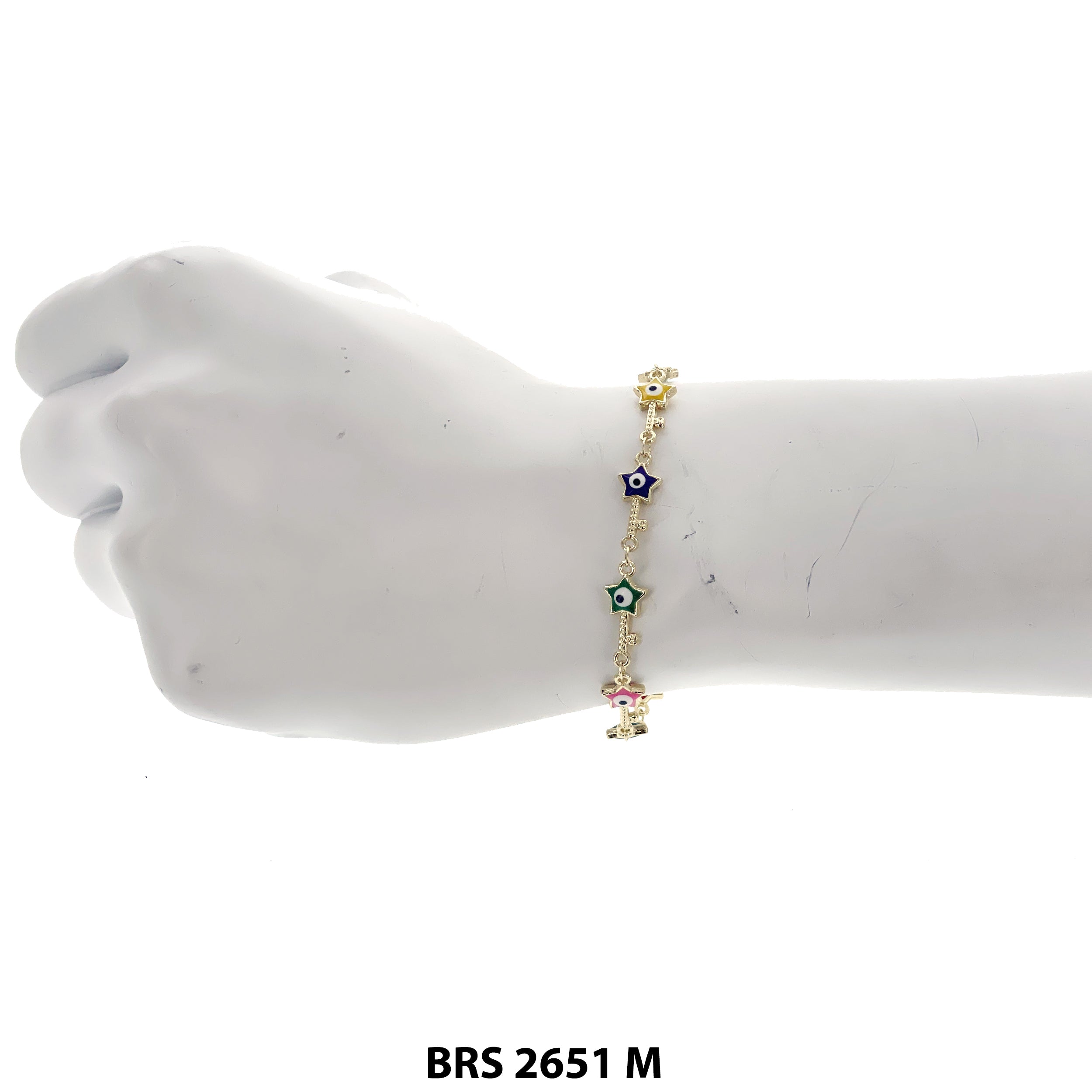 Star Evil Eye Beads Bracelet BRS 2651 M