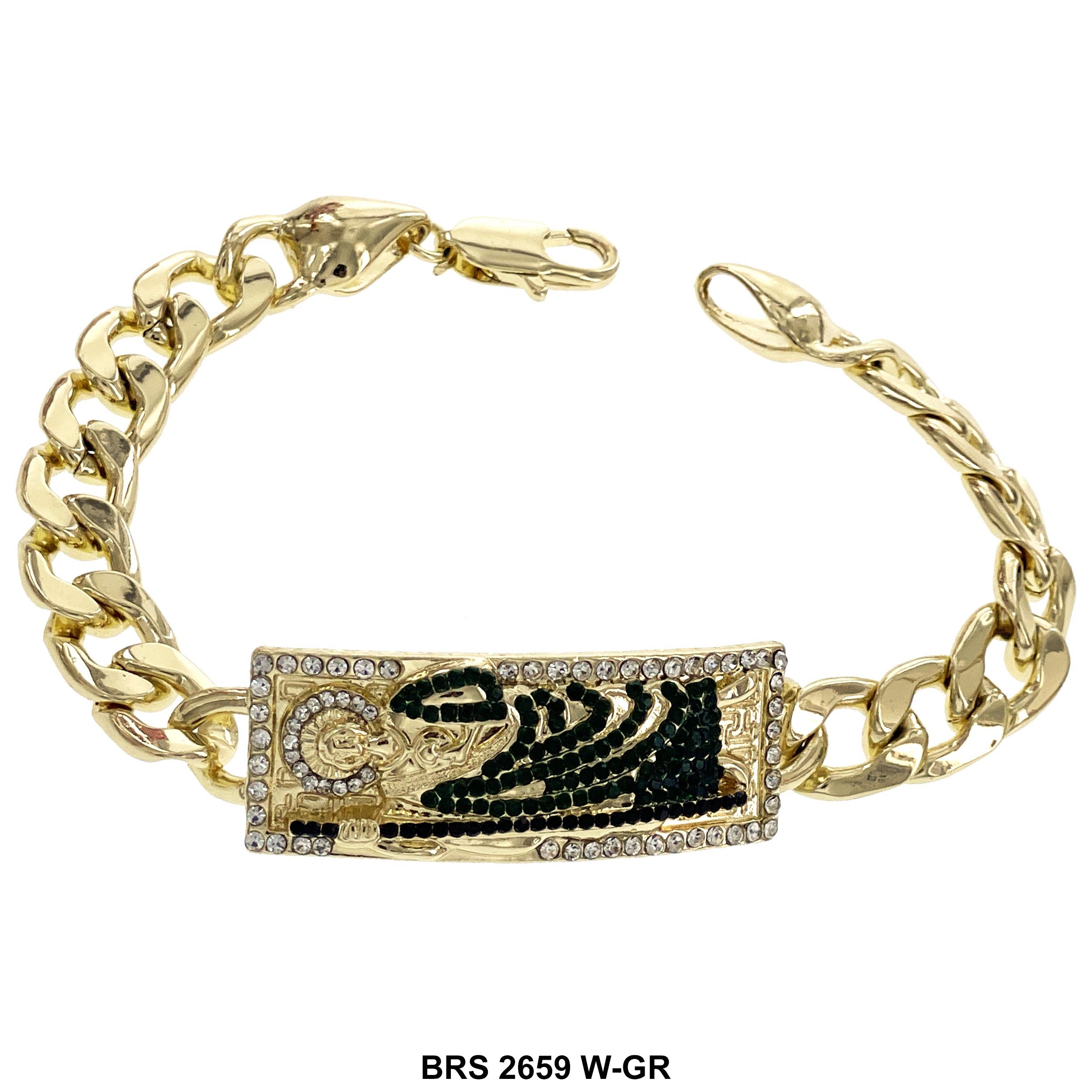 San Judas Bracelet BRS 2659 W-GR