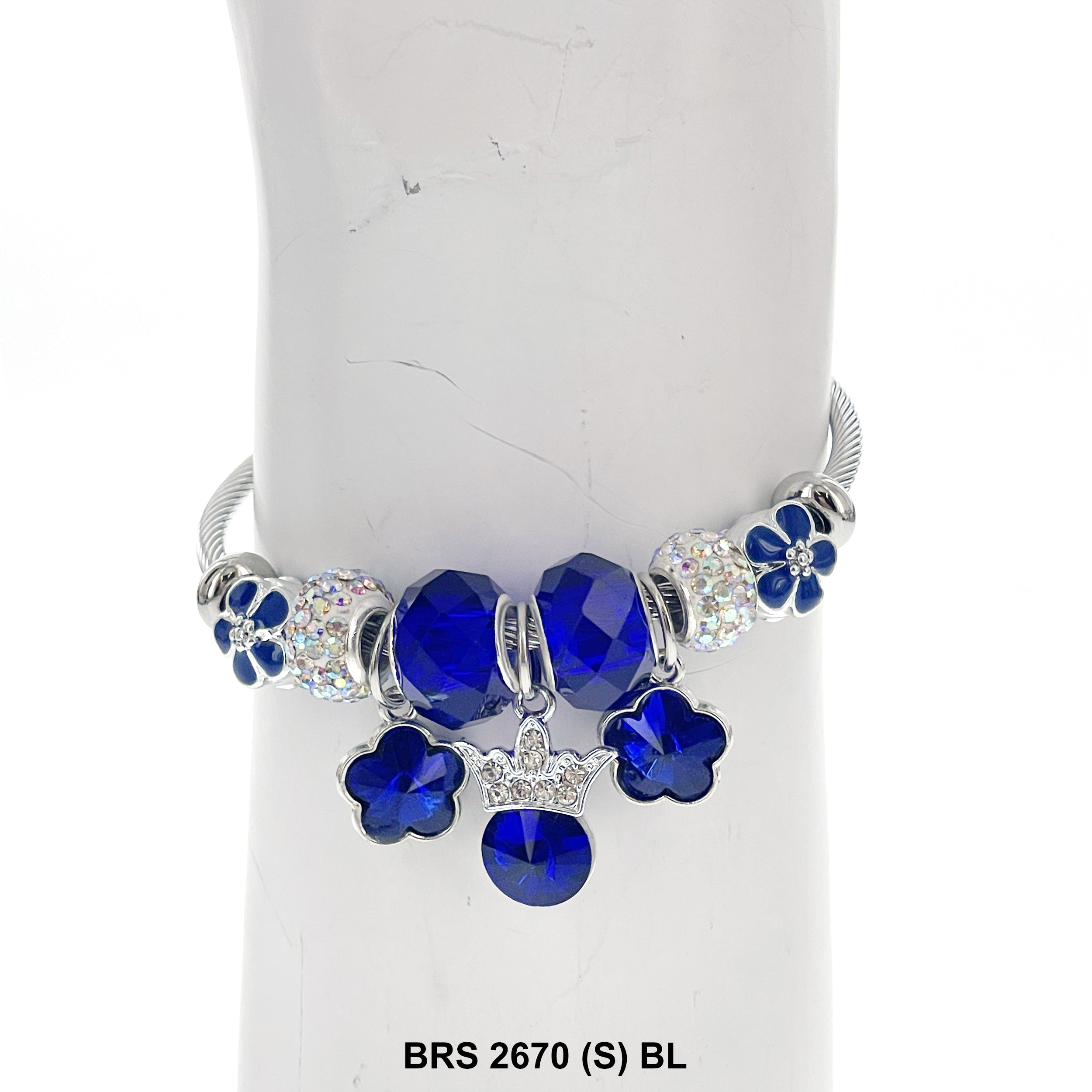 Hanging Charms Openable Bracelet BRS 2670 (S) BL