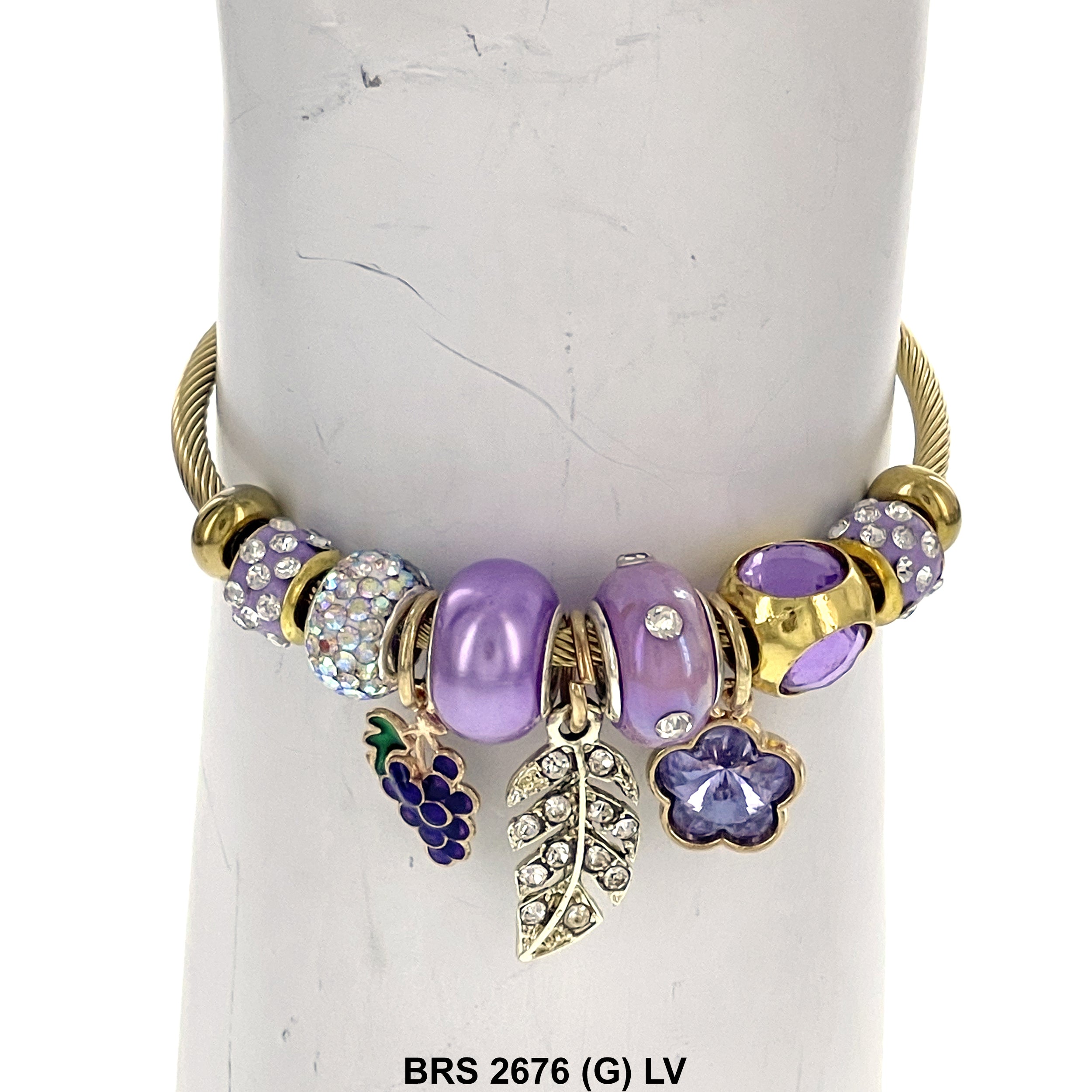 Hanging Charms Openable Bracelet BRS 2676 (G) LV