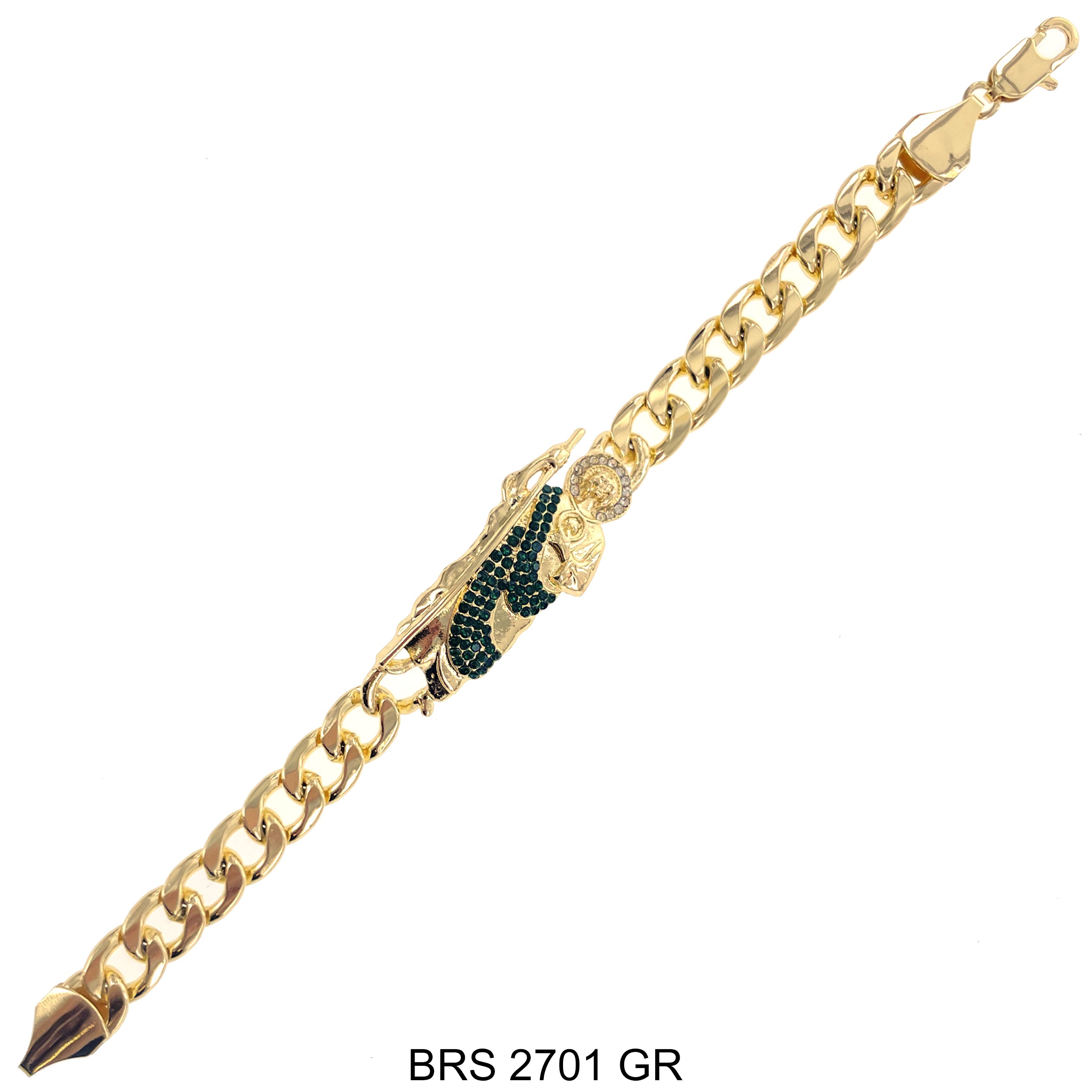 San Judas Chain Bracelet BRS 2701 GR