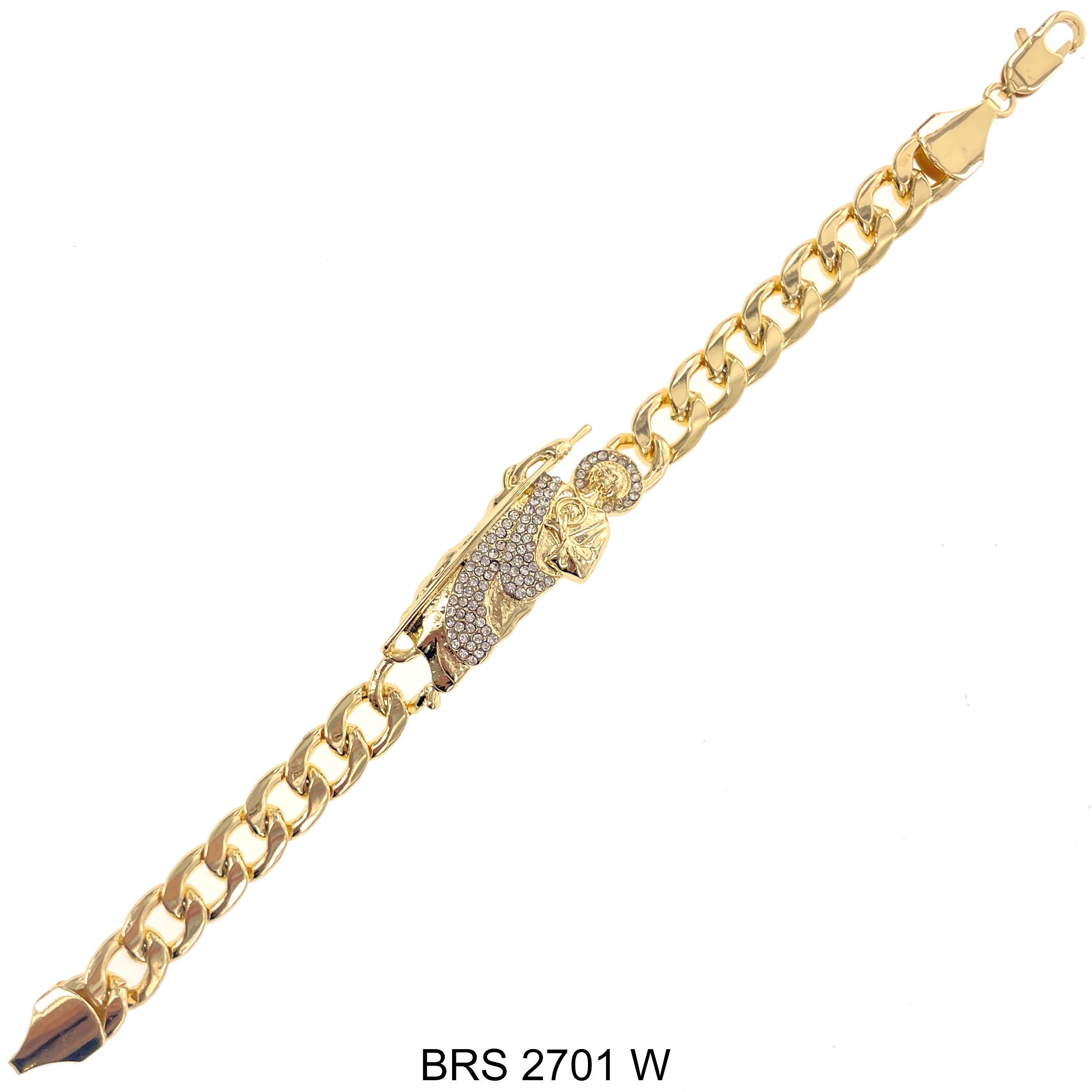 San Judas Chain Bracelet BRS 2701 W