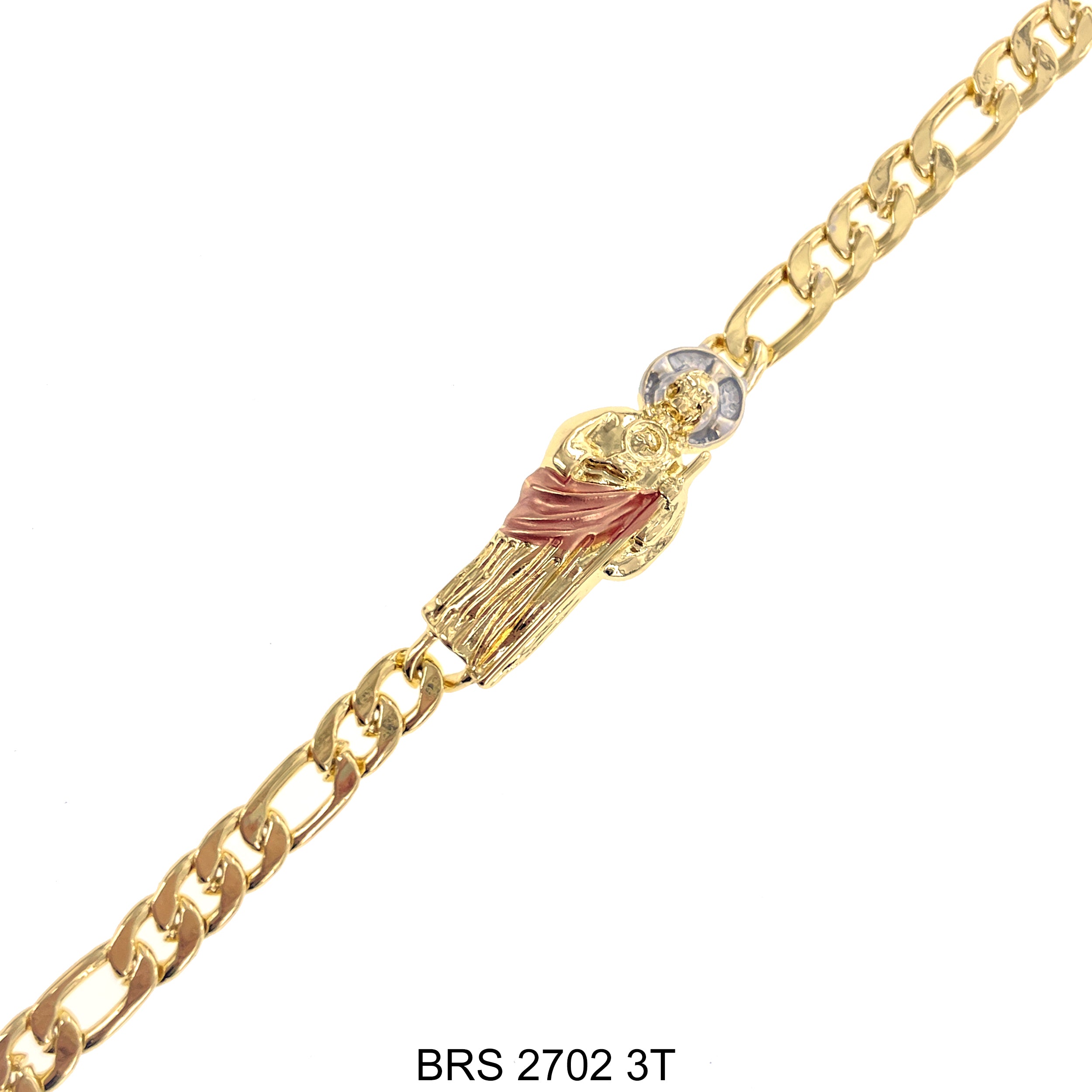 San Judas Chain Bracelet BRS 2702 3T