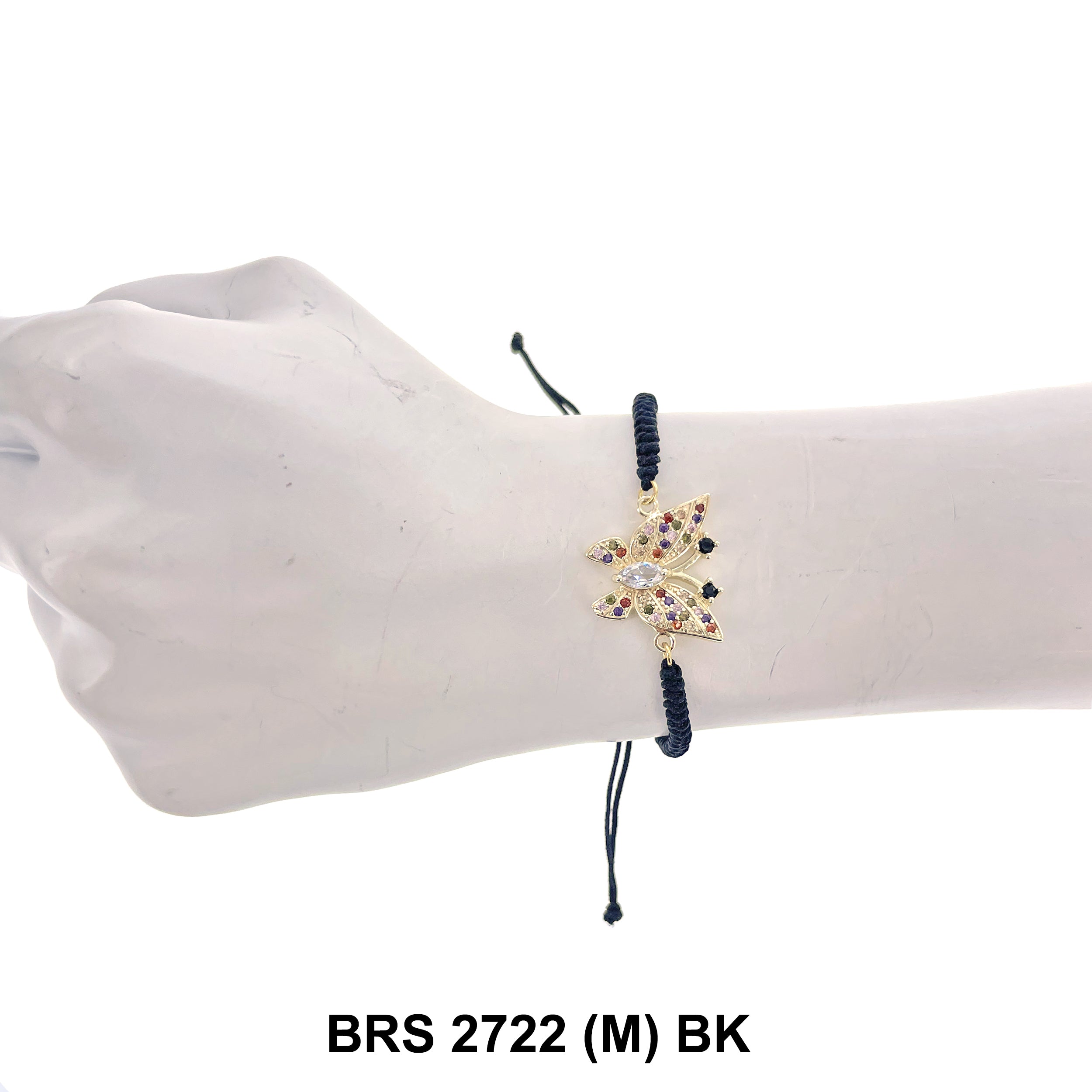 Butterfly Thread Bracelet BRS 2722 (M) BK