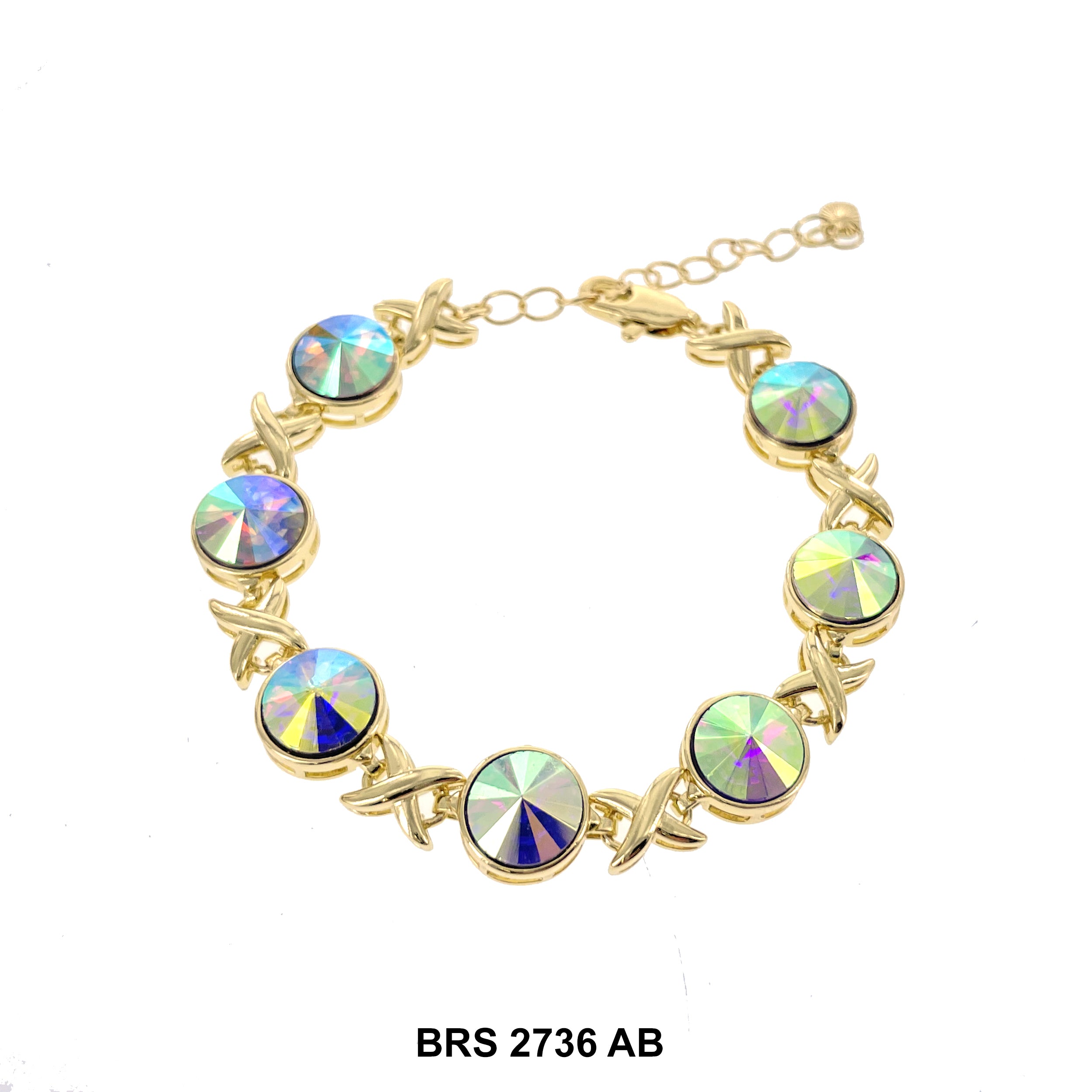 X O Round Stones Bracelet BRS 2736 AB