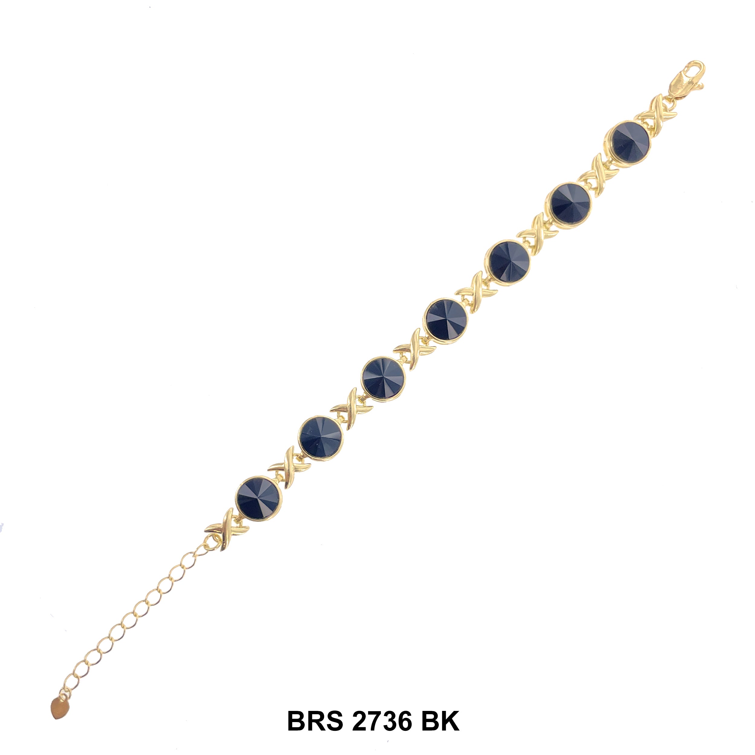 X O Round Stones Bracelet BRS 2736 BK