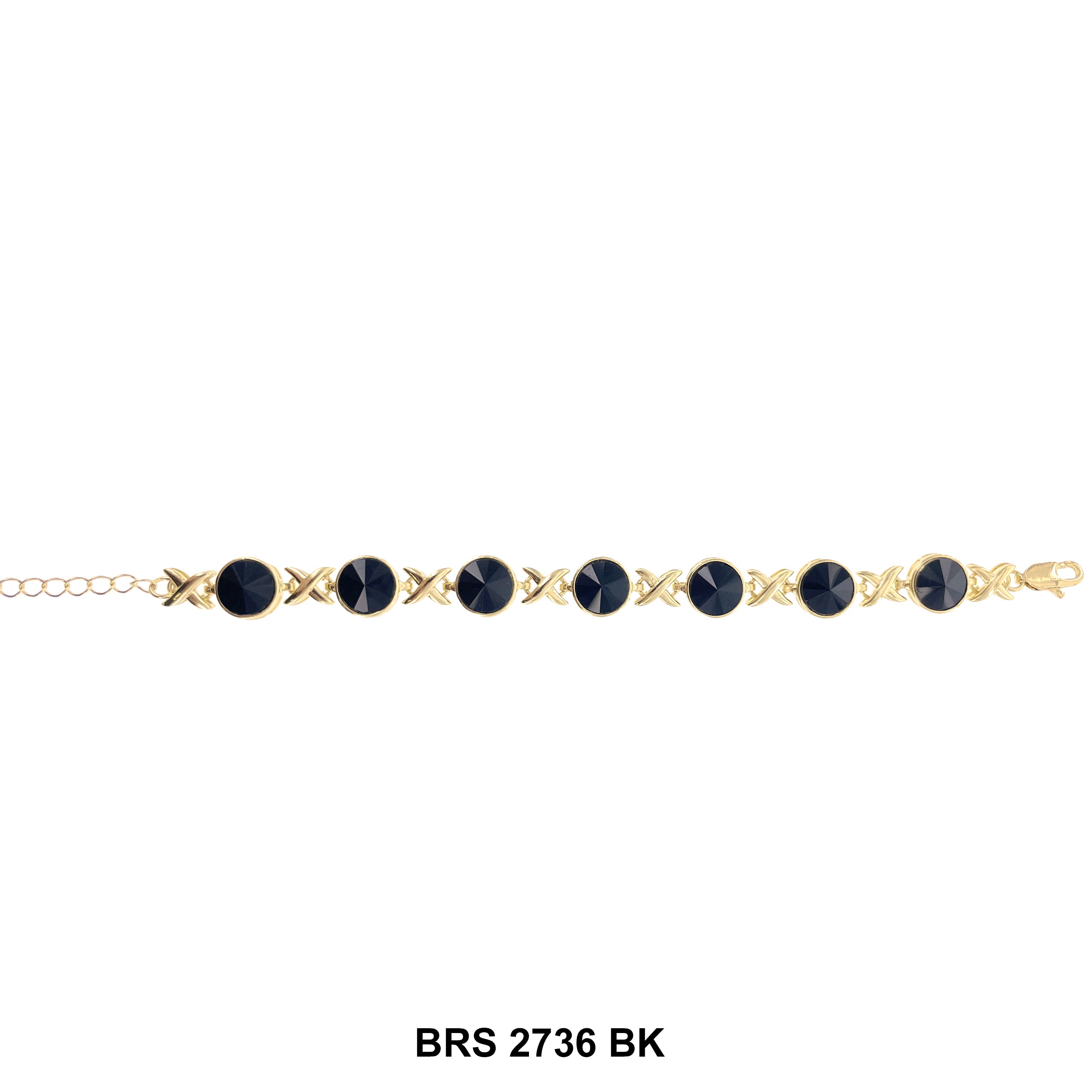 X O Round Stones Bracelet BRS 2736 BK