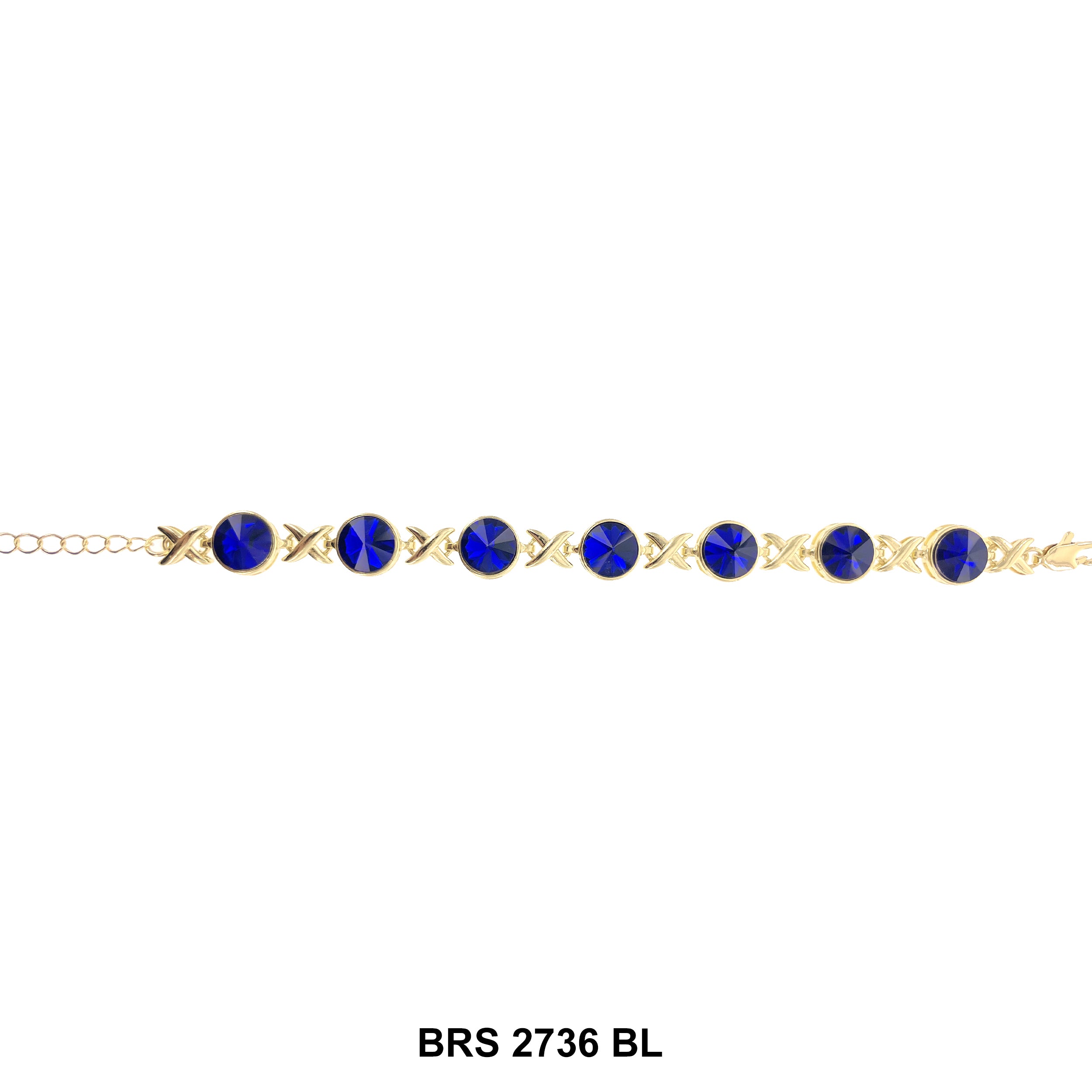 X O Round Stones Bracelet BRS 2736 BL