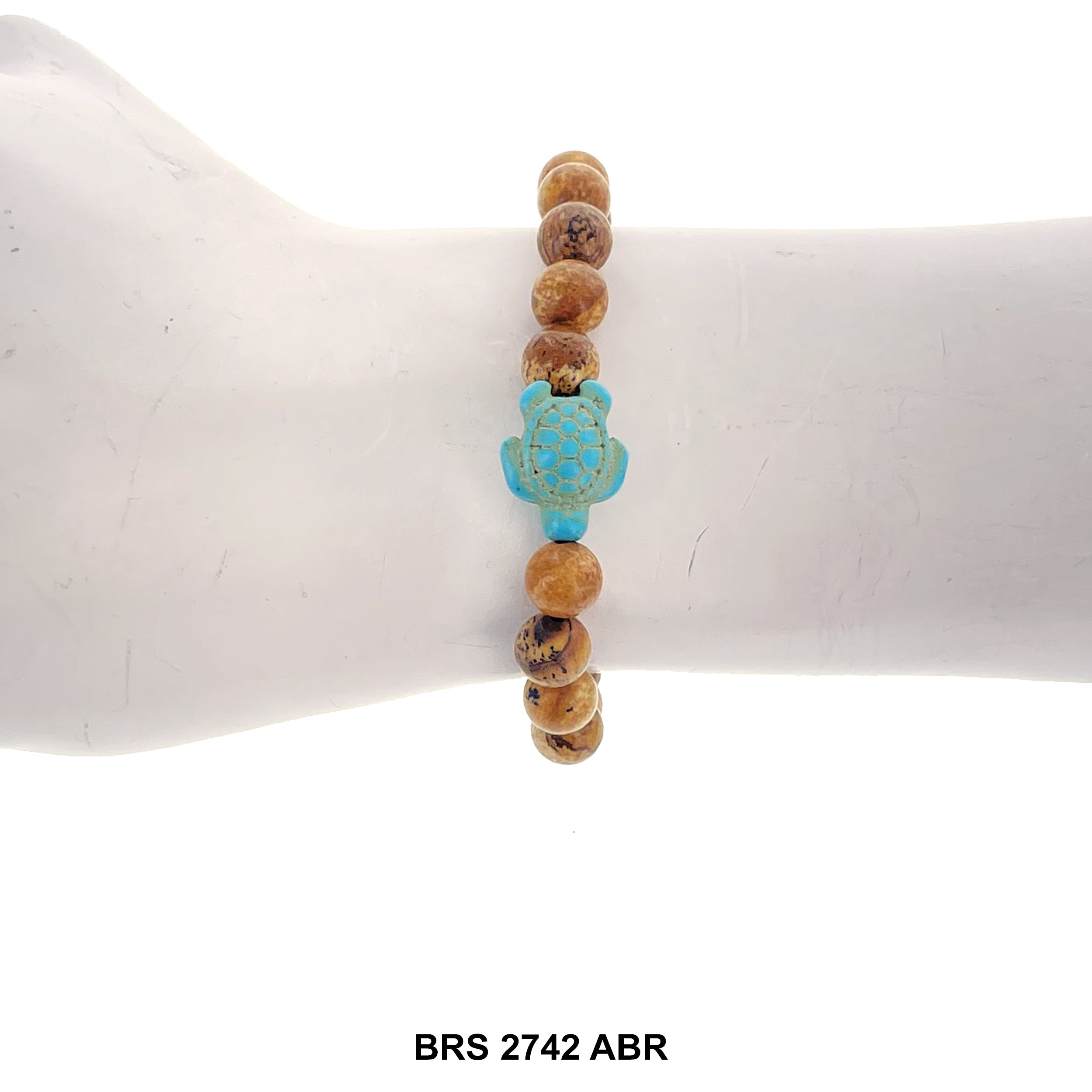 Natural Stone Elastic Turtle Bracelet BRS 2742 ABR