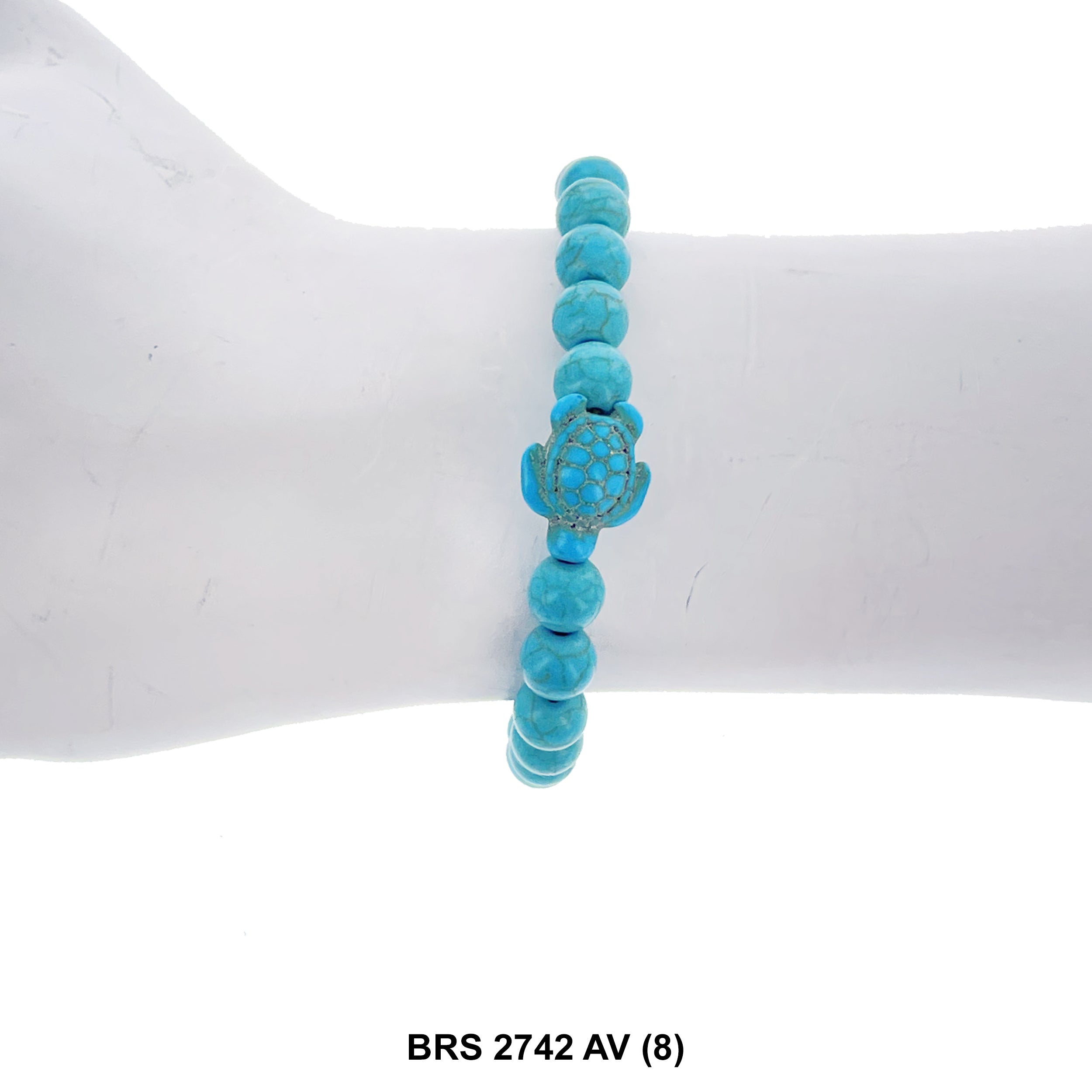 Natural Stone Elastic Turtle Bracelet BRS 2742 AV