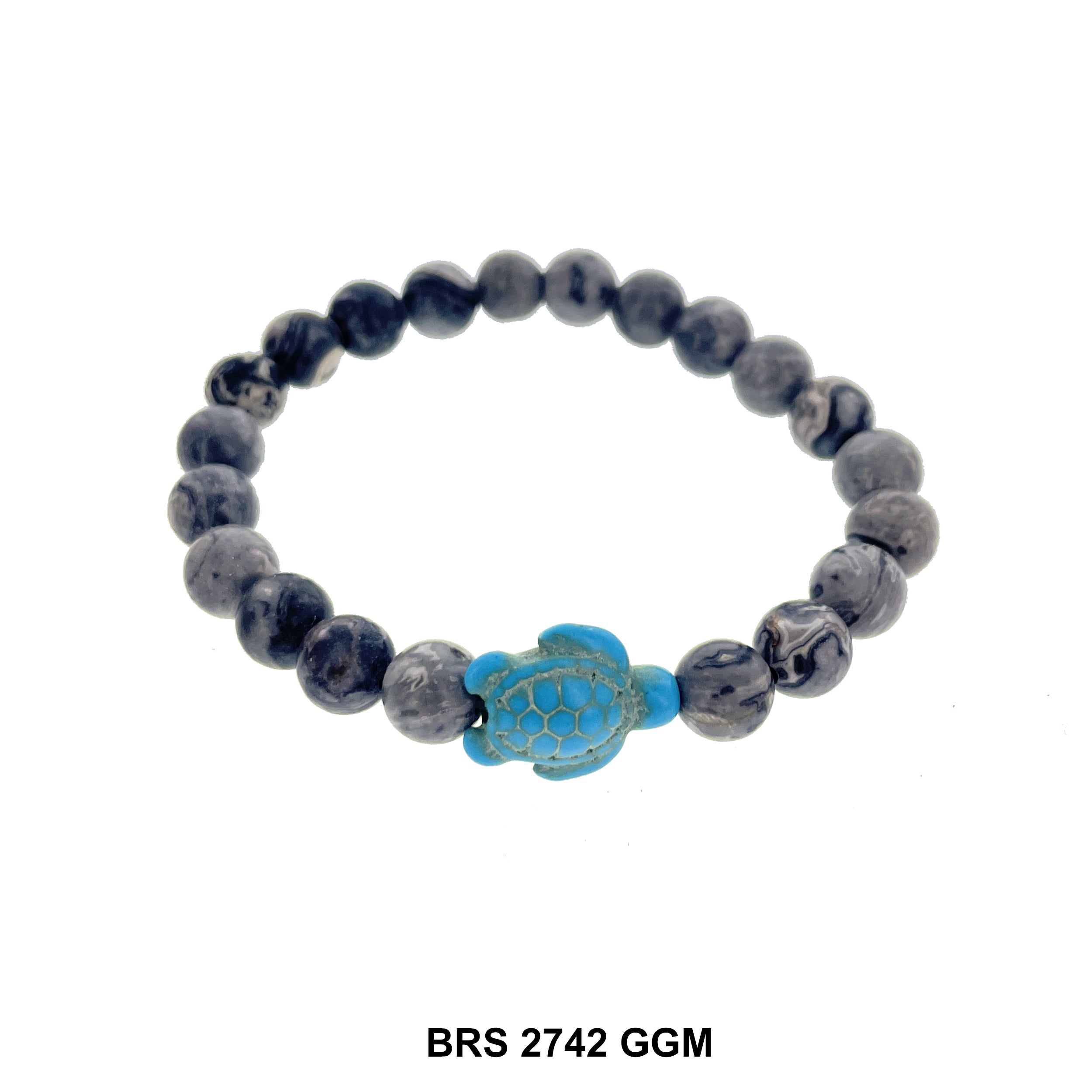 Natural Stone Elastic Turtle Bracelet BRS 2742 GGM