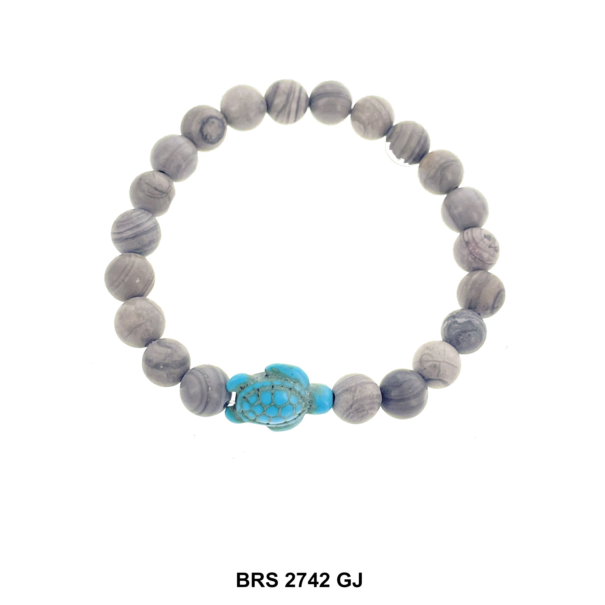 Natural Stone Elastic Turtle Bracelet BRS 2742 GJ