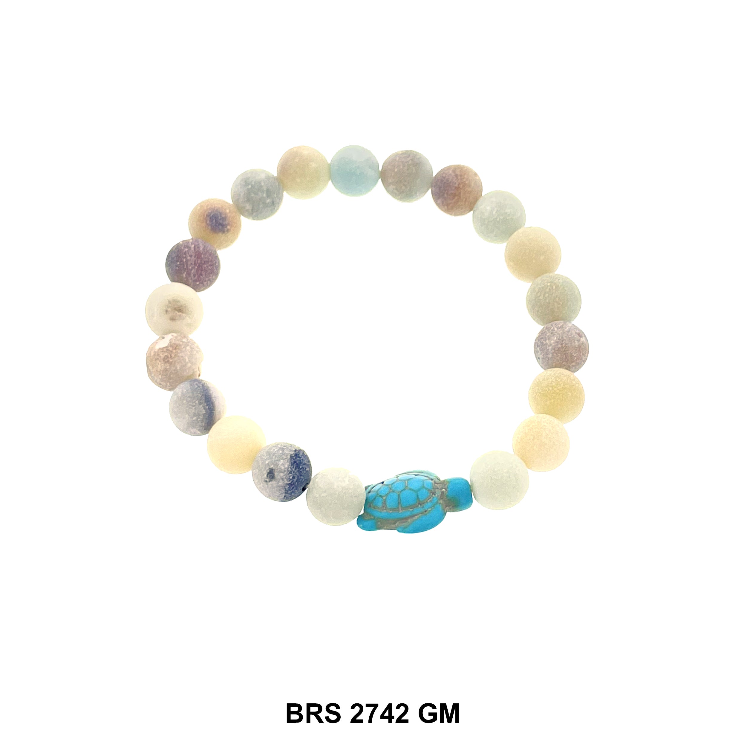 Natural Stone Elastic Turtle Bracelet BRS 2742 GM