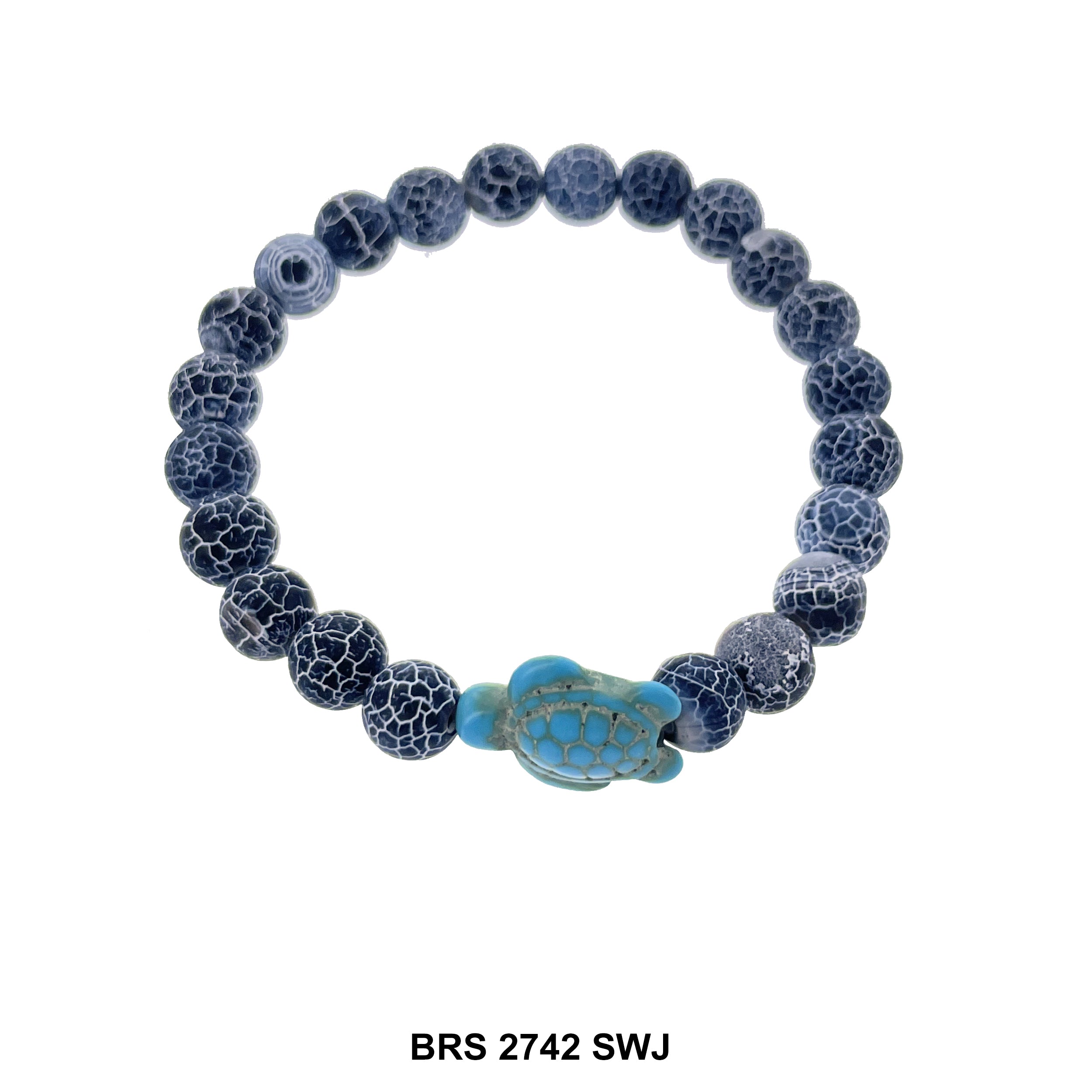 Natural Stone Elastic Turtle Bracelet BRS 2742 SWJ