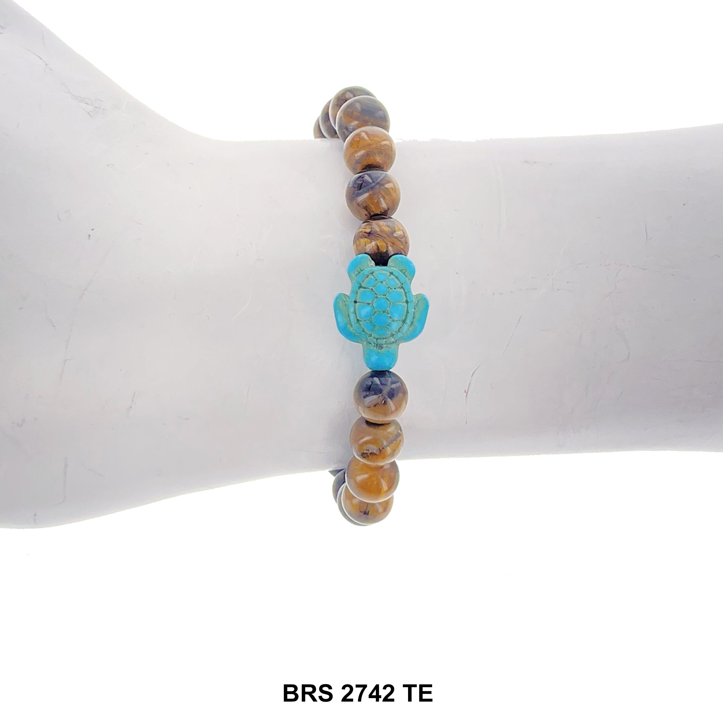 Natural Stone Elastic Turtle Bracelet BRS 2742 TE