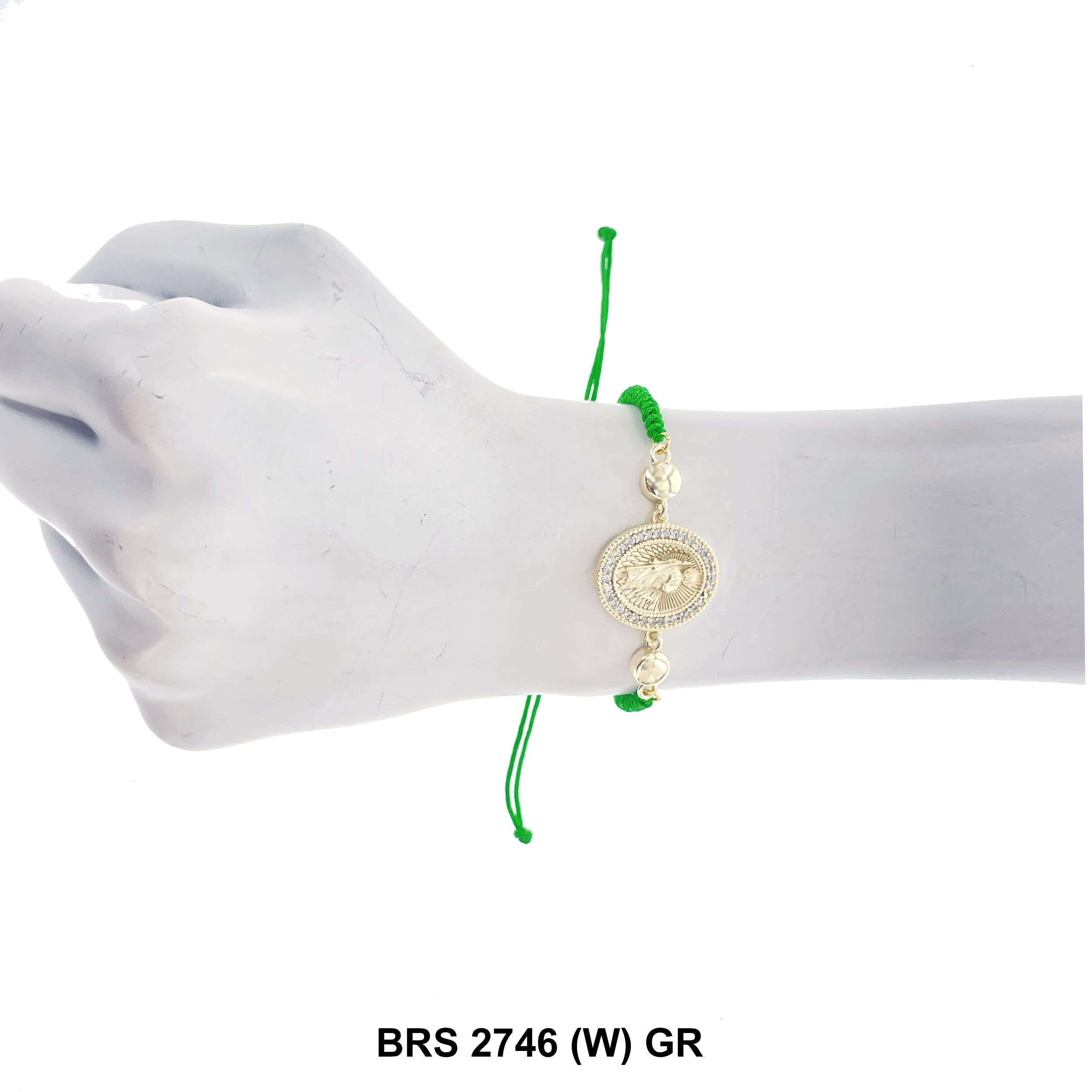San Judas Thread Bracelets BRS 2746 (W) GR