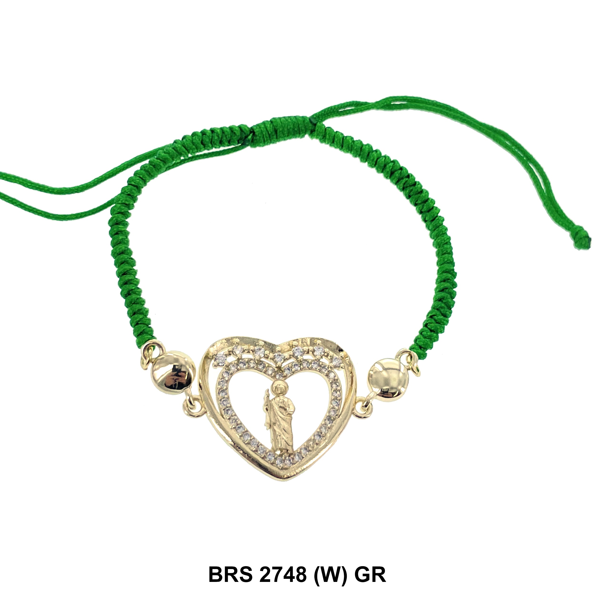 San Judas Thread Bracelets BRS 2748 (W) GR