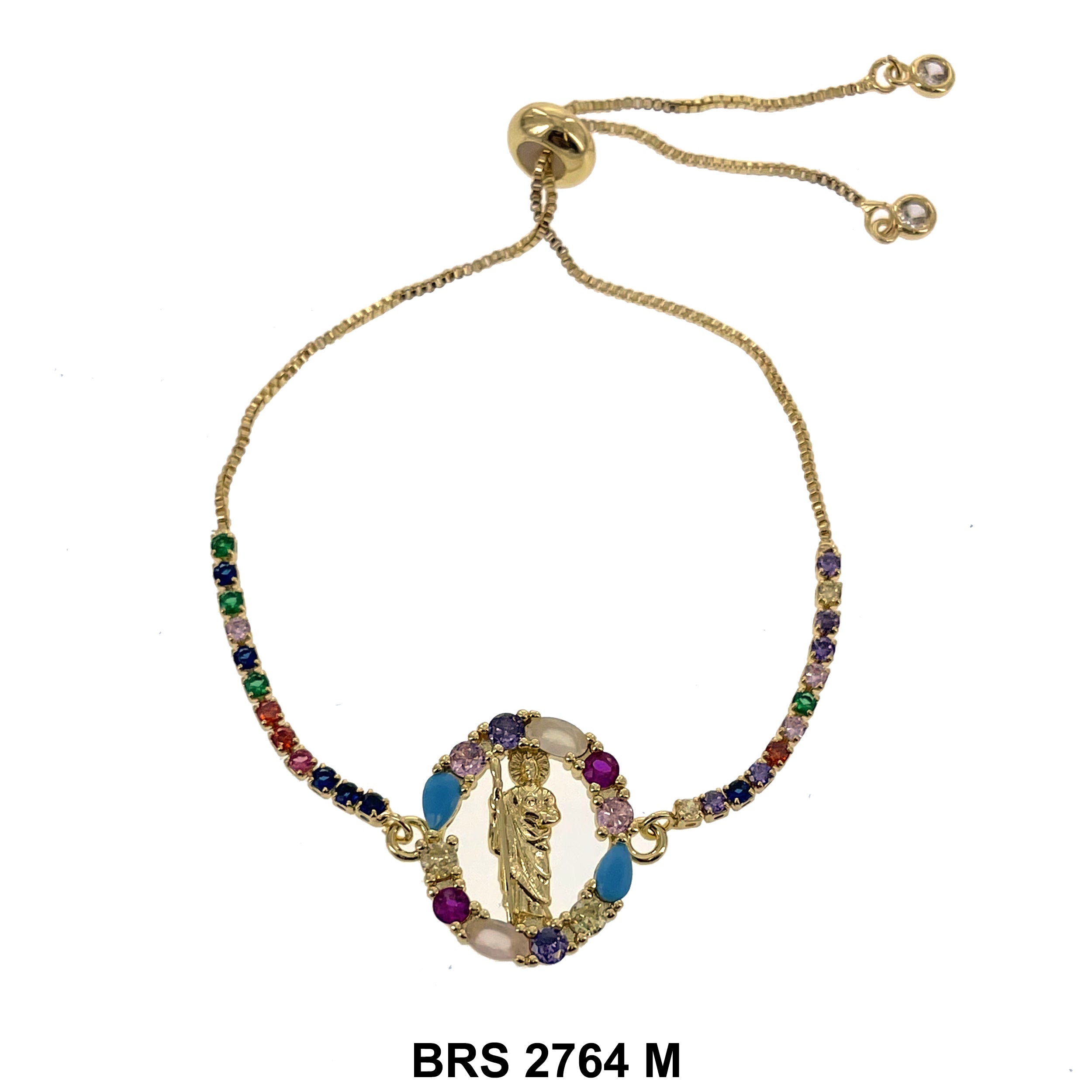 San Judas Adjustable Bracelet BRS 2764 M