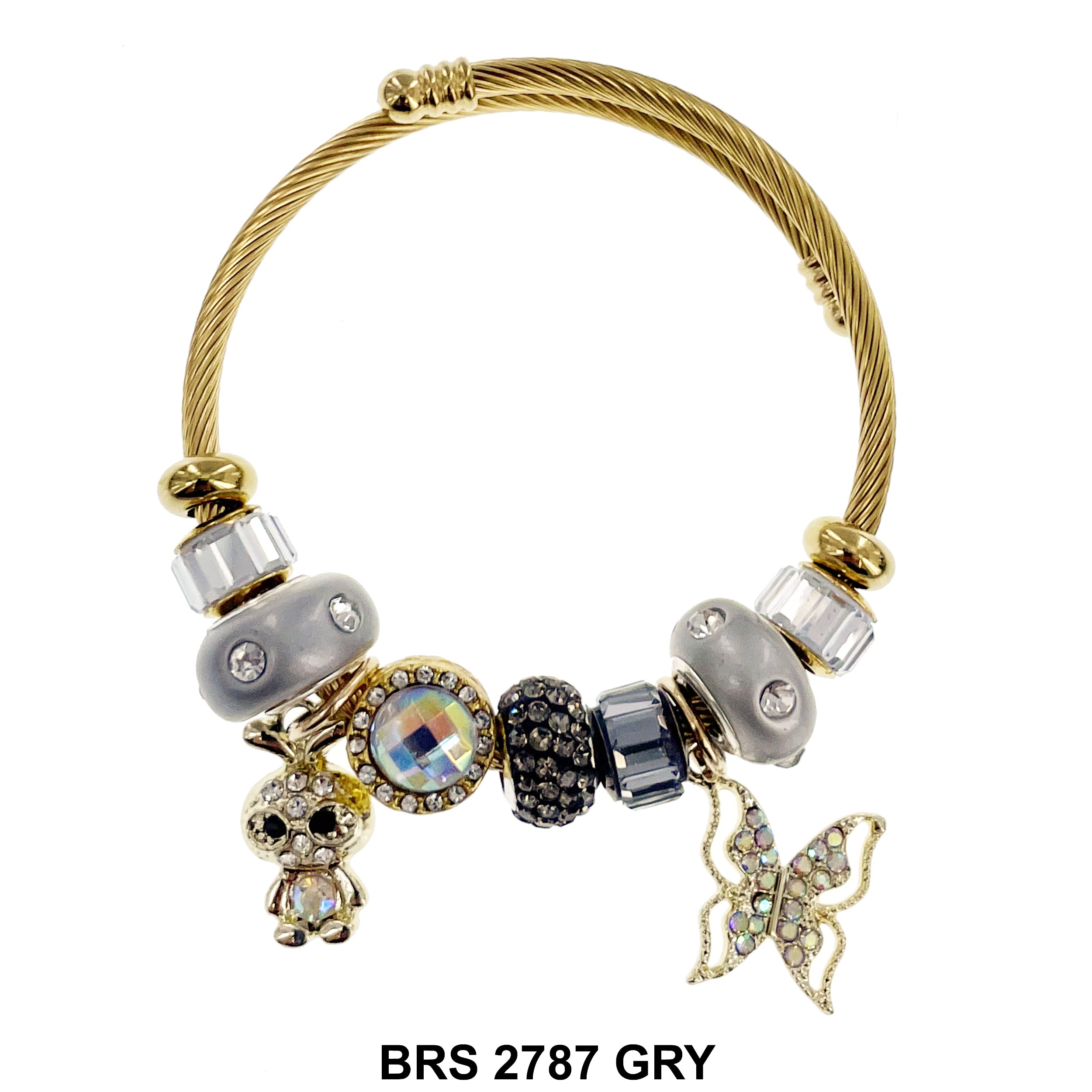 Hanging Charm Bracelet BRS 2787 GRY