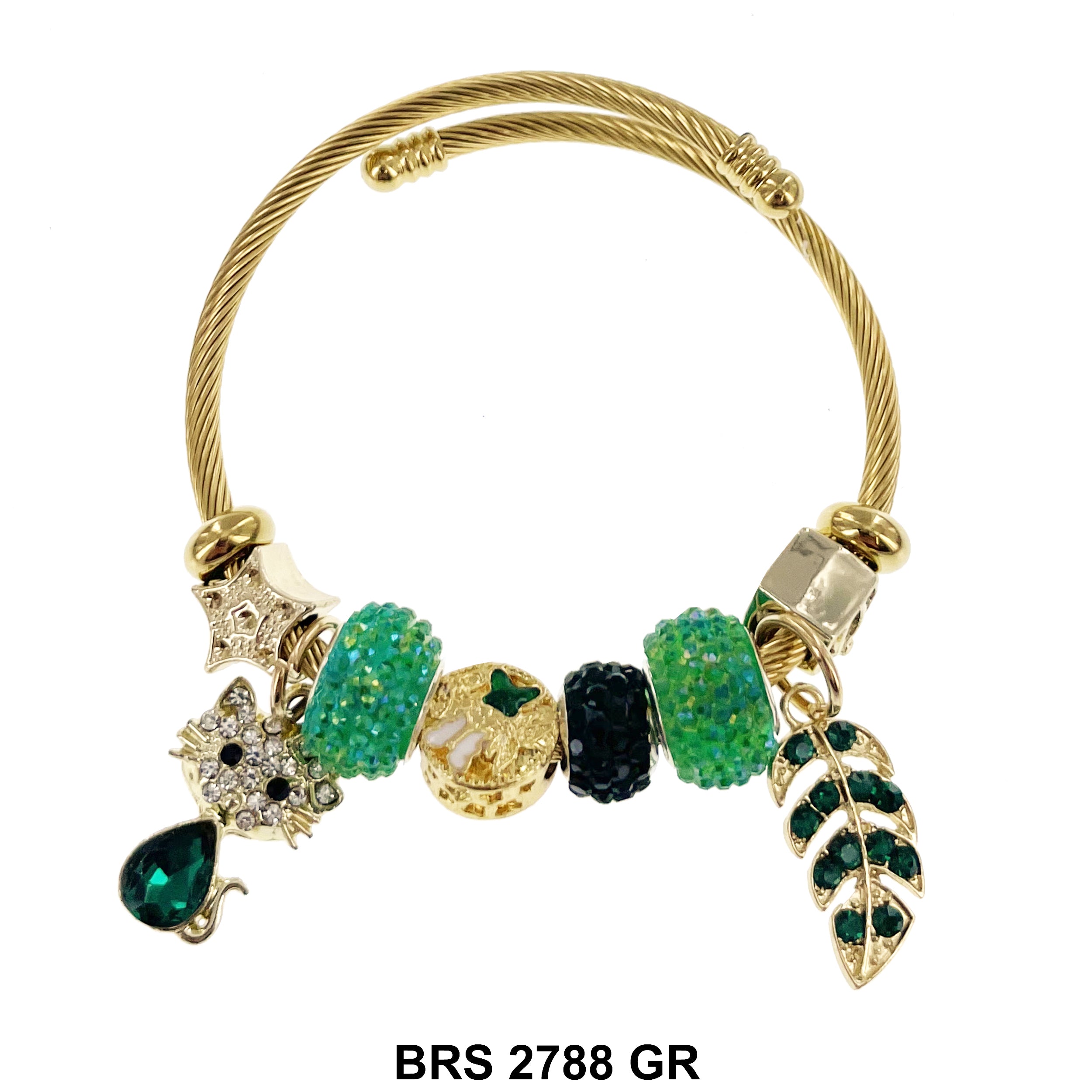 Hanging Charm Bracelet BRS 2788 GR