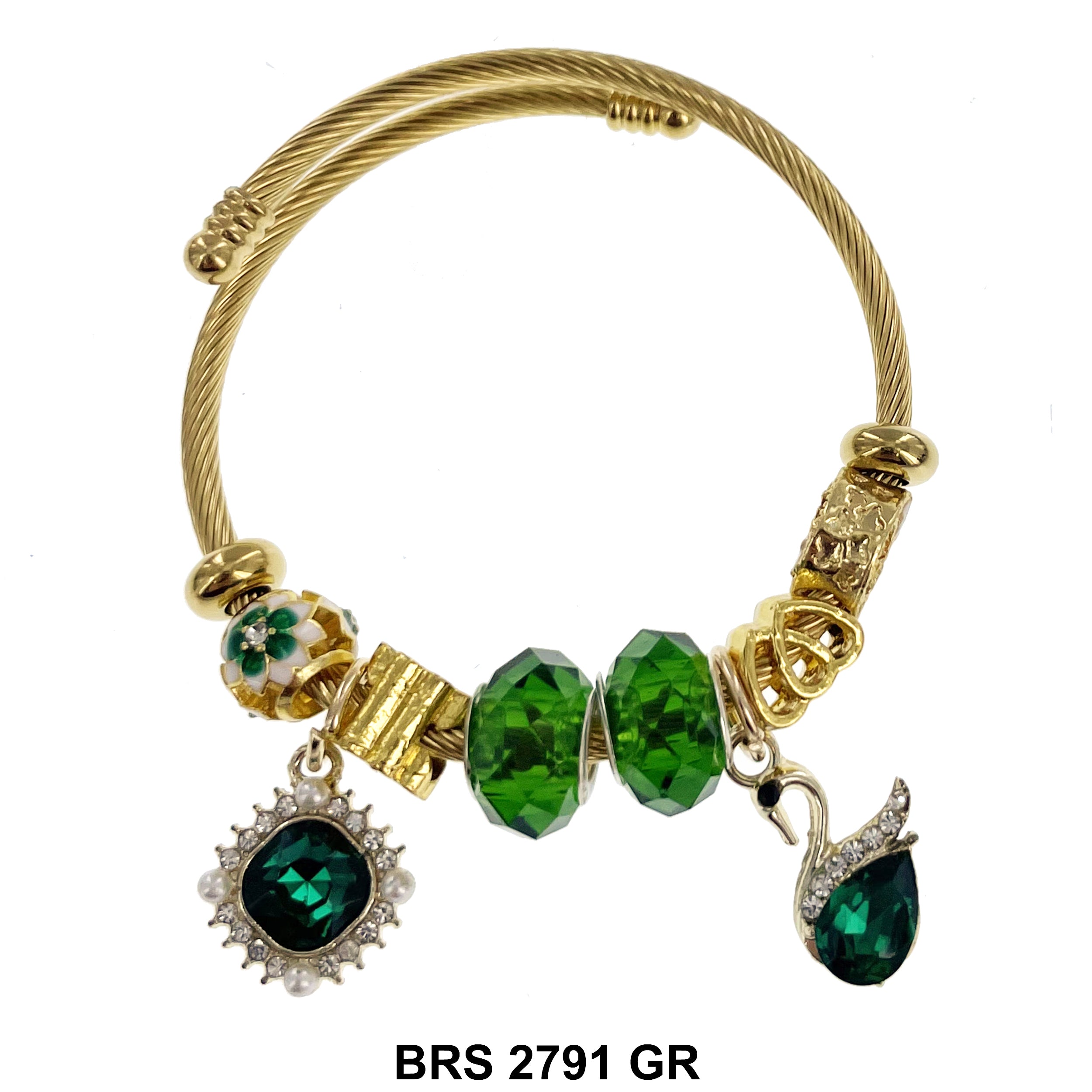 Hanging Charm Bracelet BRS 2791 GR