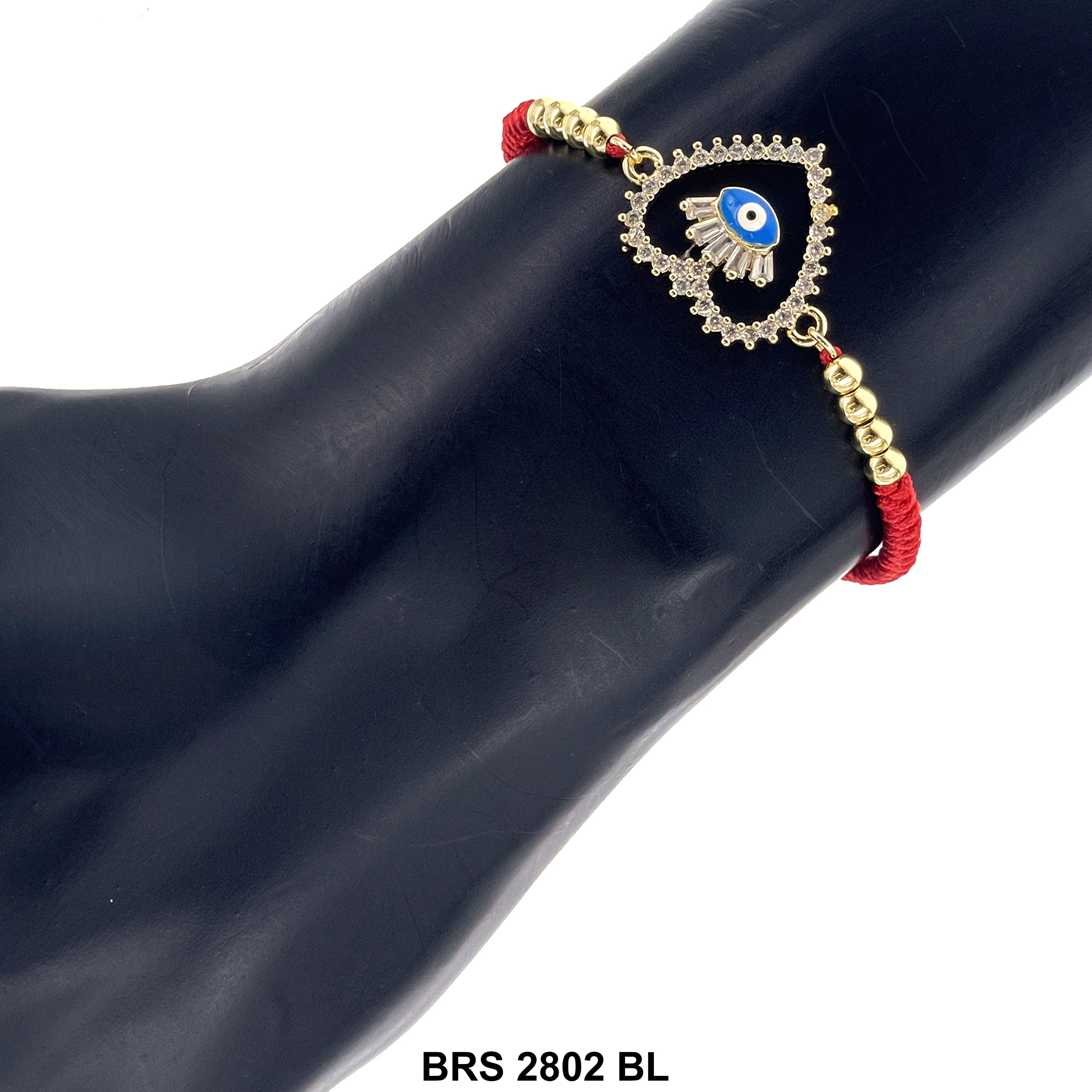 Evil Eye Heart Thread Bracelet BRS 2802 BL