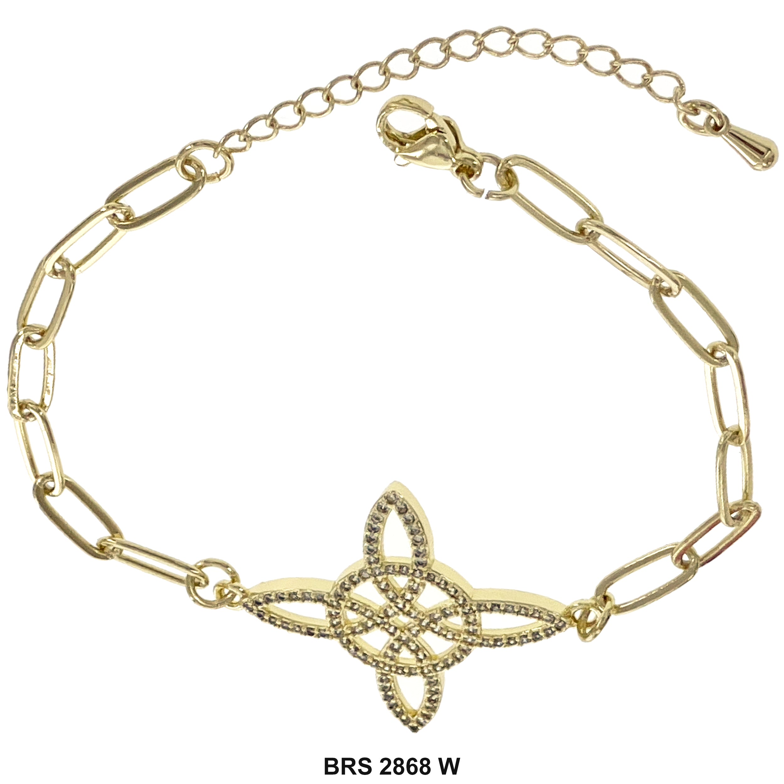 El Nudo De Brujas Paper Clip Bracelet BRS 2868 W