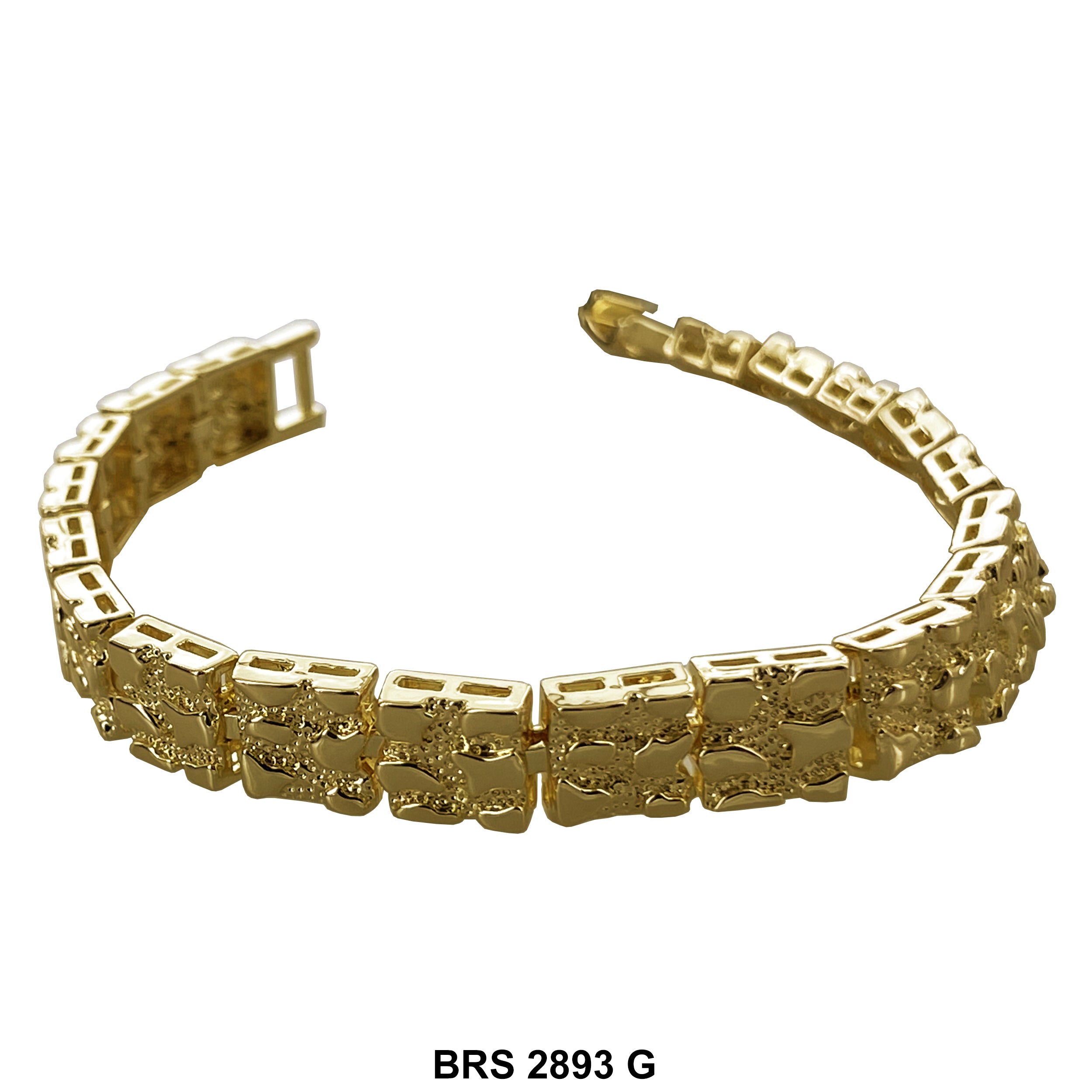 Gold Nugget Design Bracelet BRS 2893 G