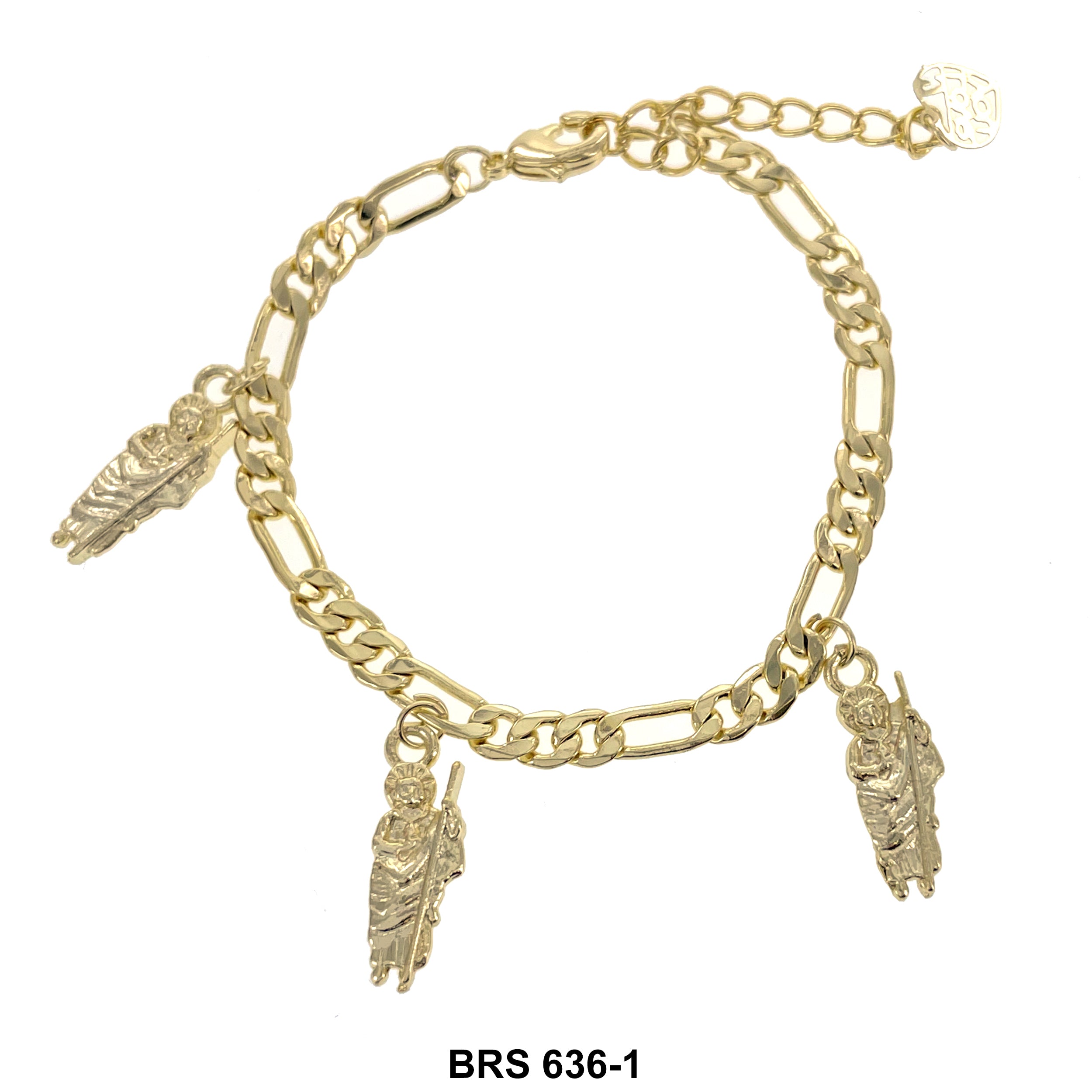 San Judas Figaro Chain Bracelet BRS 636-1