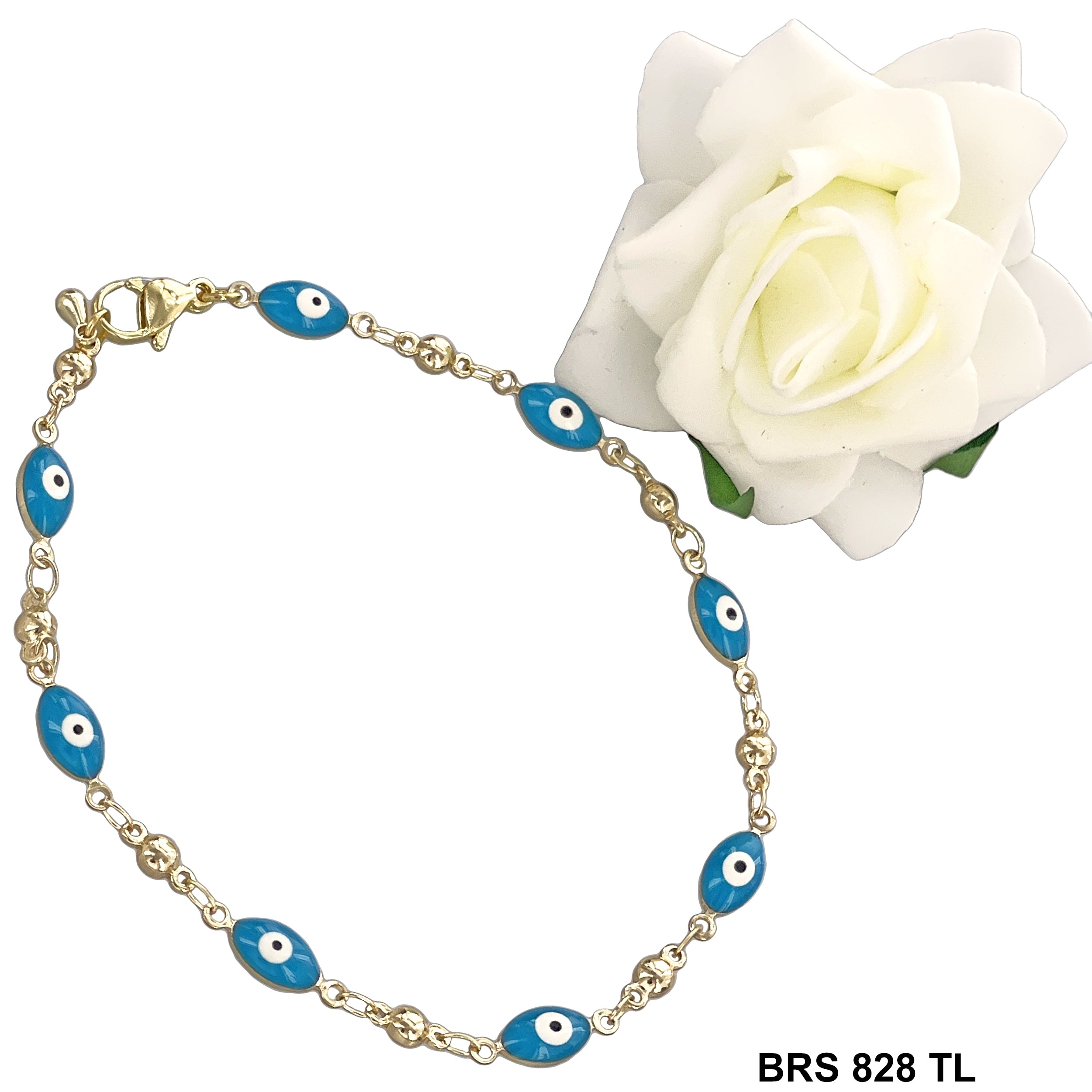 Oval Evil Eye Bracelet BRS 828 TL