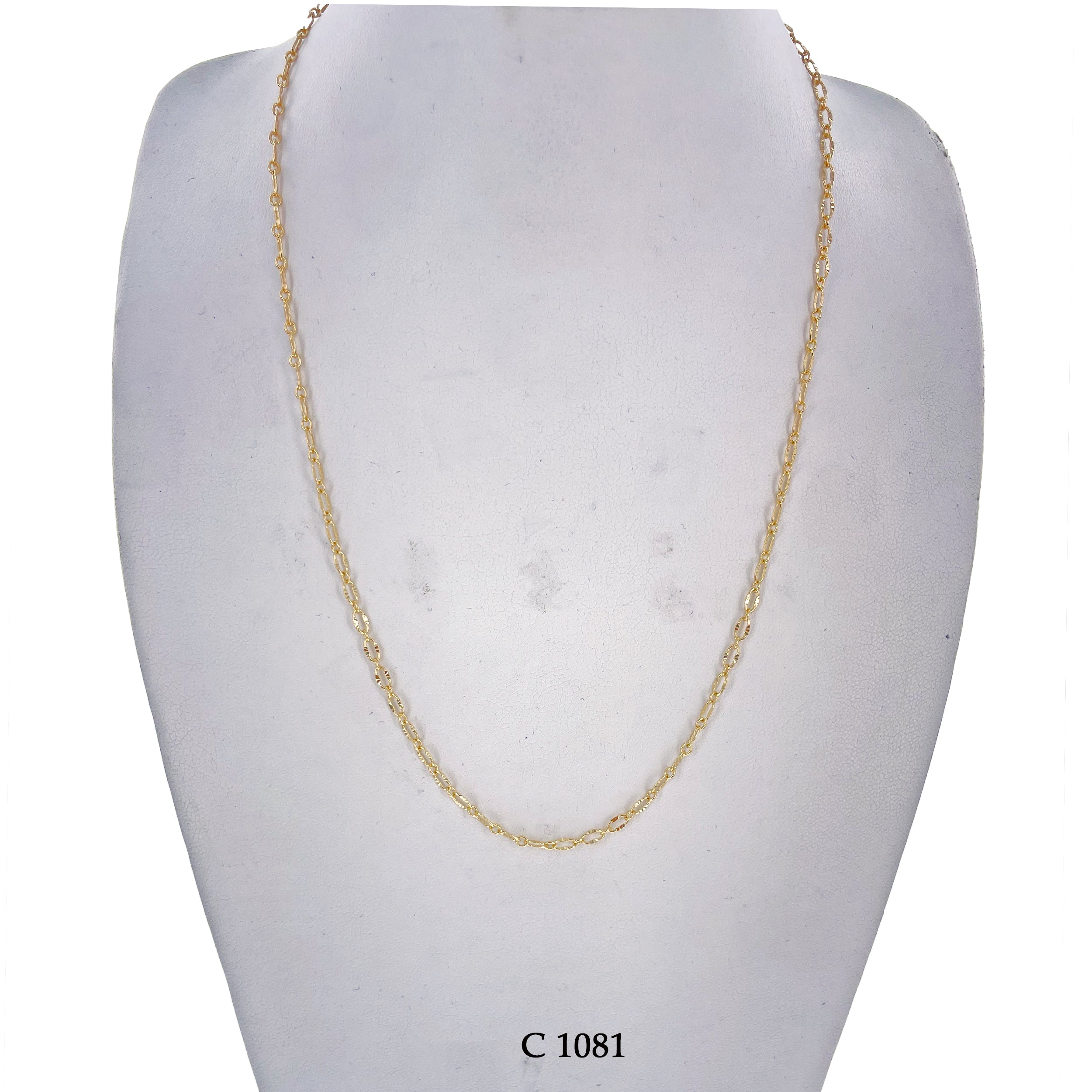 1.5 Mm Gold Plated Chain C 1081