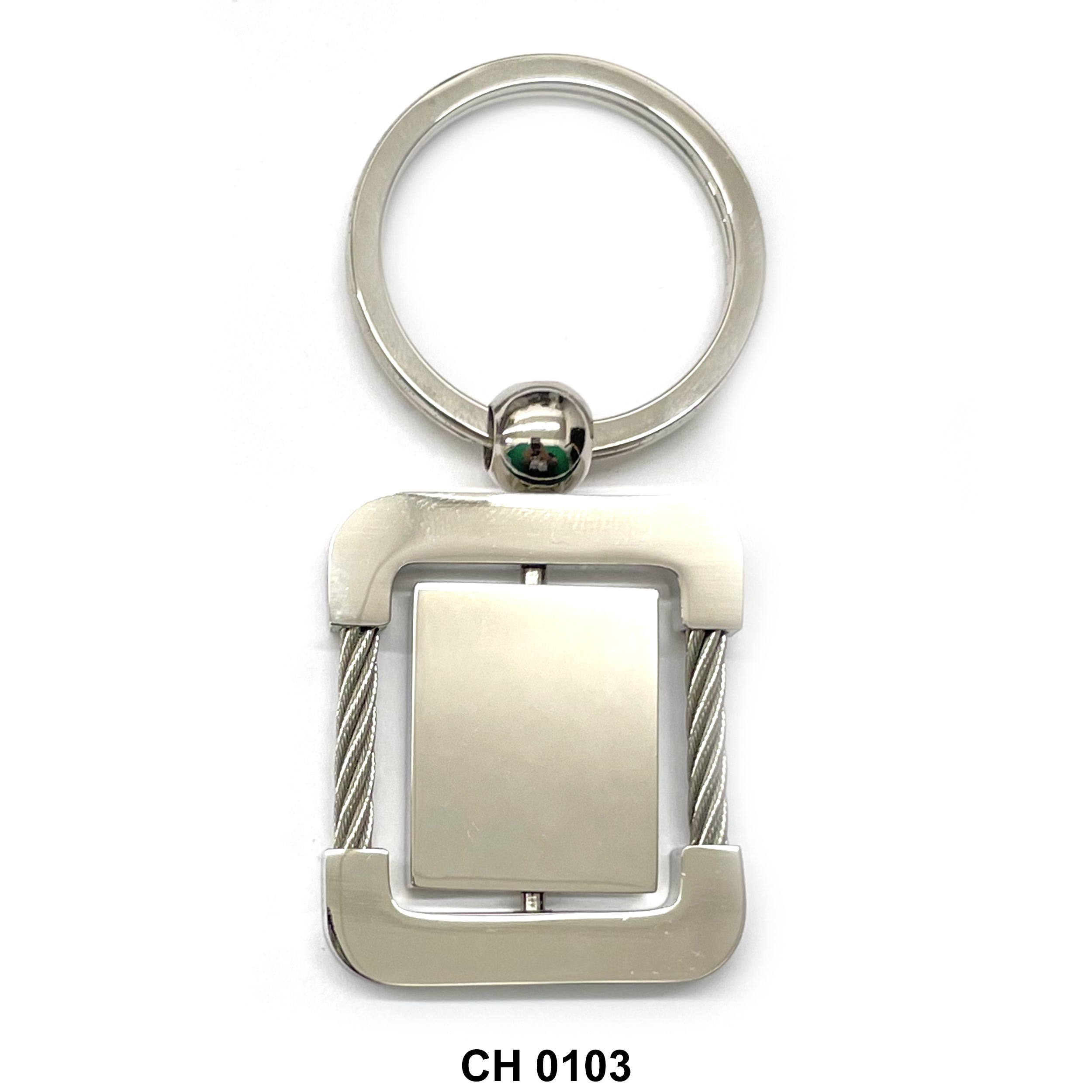 Double rotating square keychain CH 0103