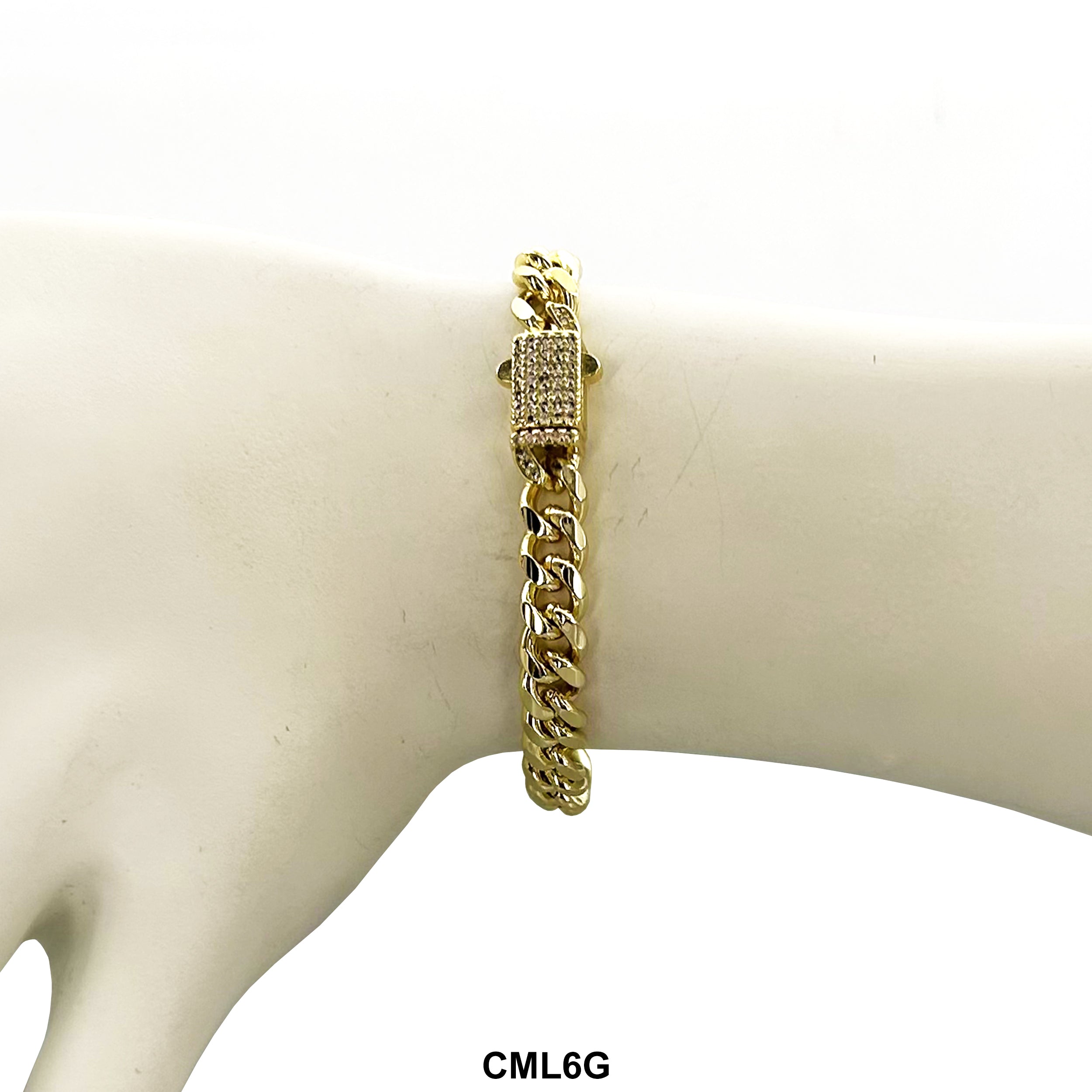 6 MM Monaco Lock Cuban Bracelet CML6G