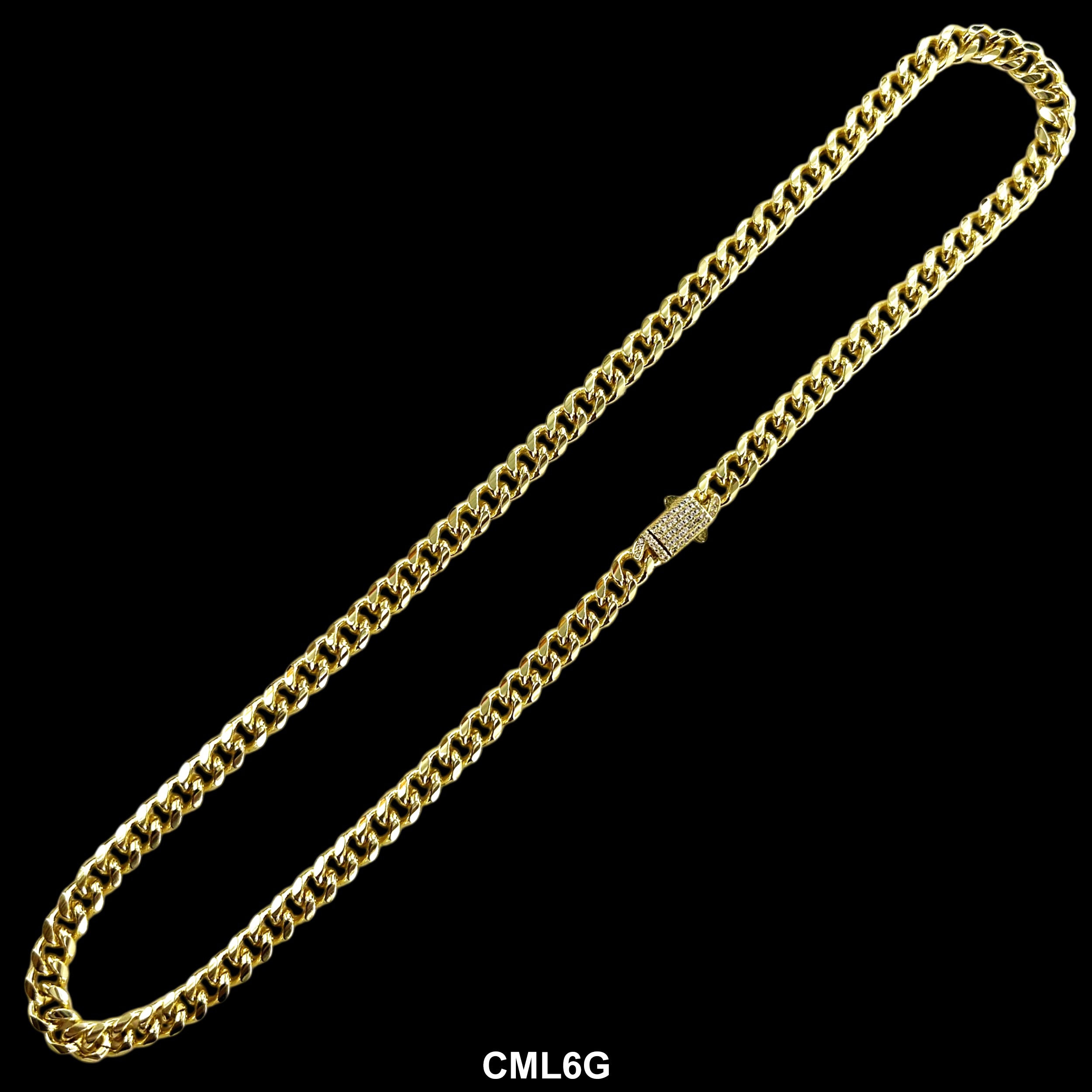 6 MM Monaco Lock Cuban Chain CML6G