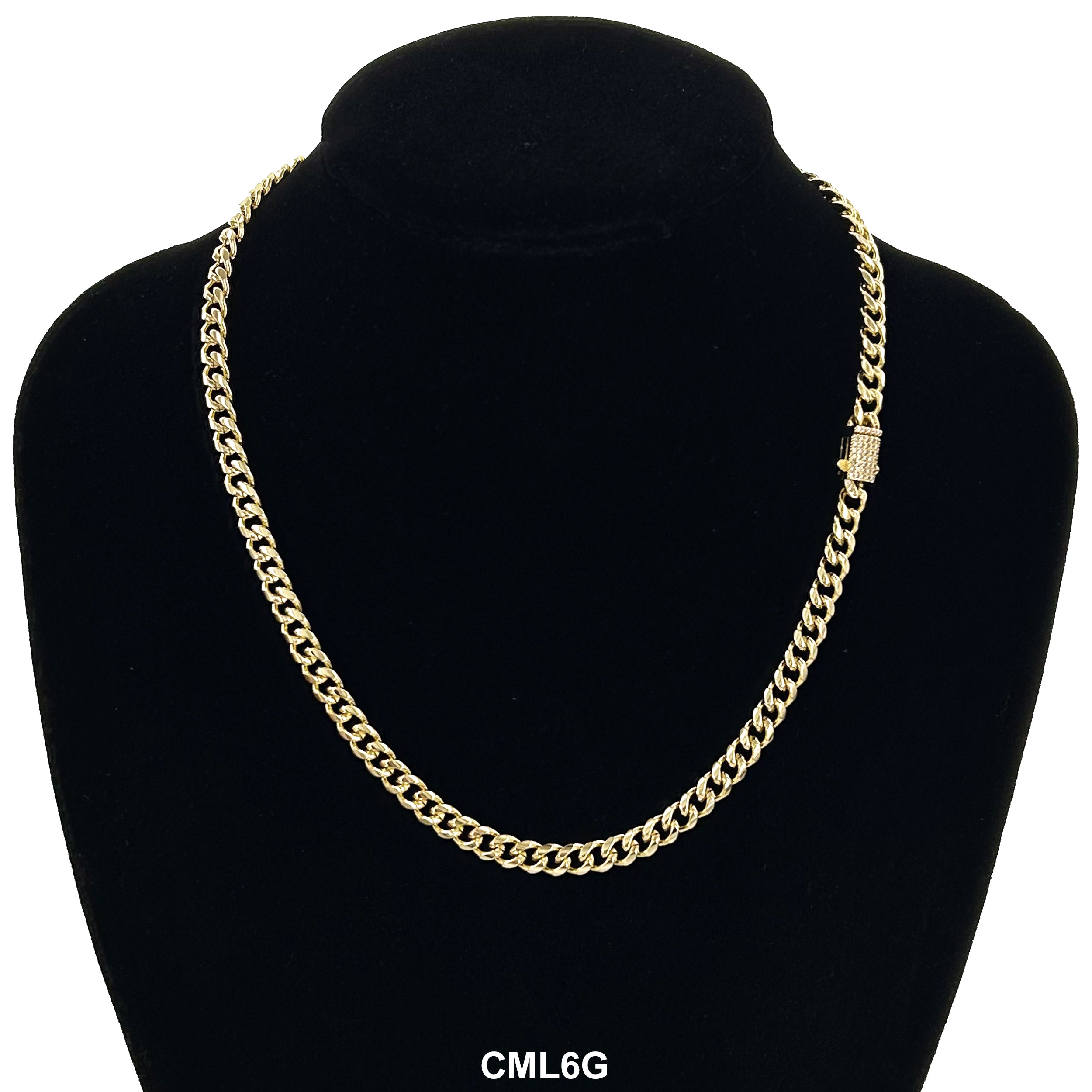 6 MM Monaco Lock Cuban Chain CML6G
