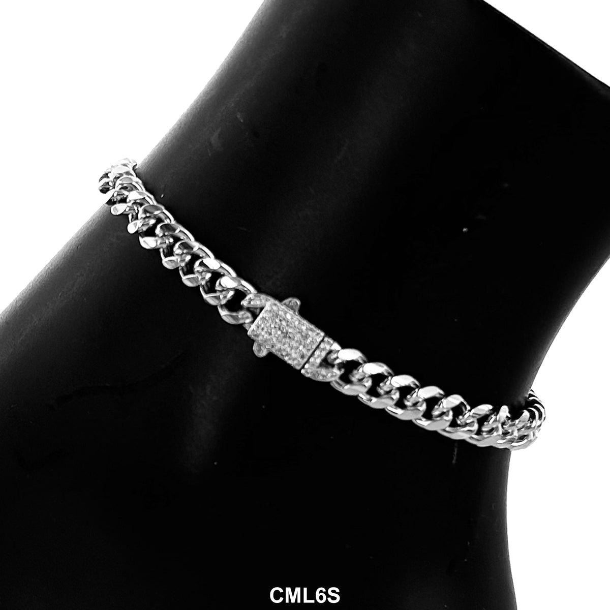 6 MM Monaco Lock Cuban Anklet CML6S – Kaashusa