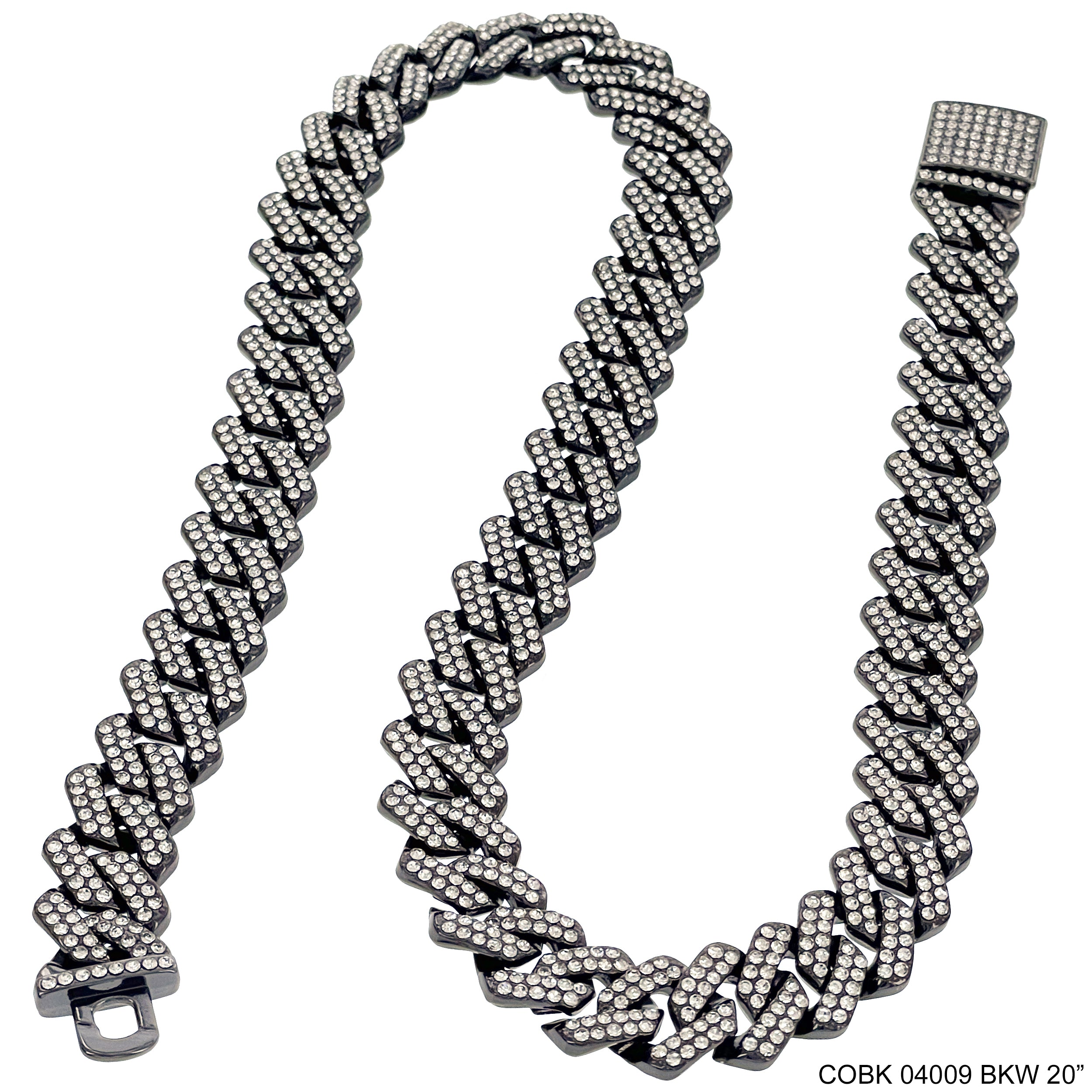 14 MM Hip Hop Chains COBK 04009 BKW