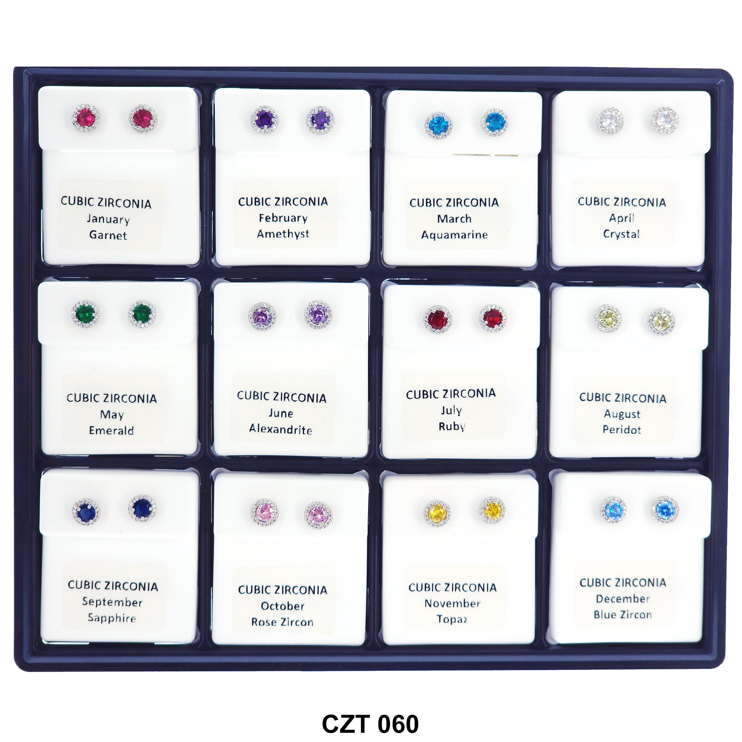 5 MM Birthstone Studs CZT 060 S