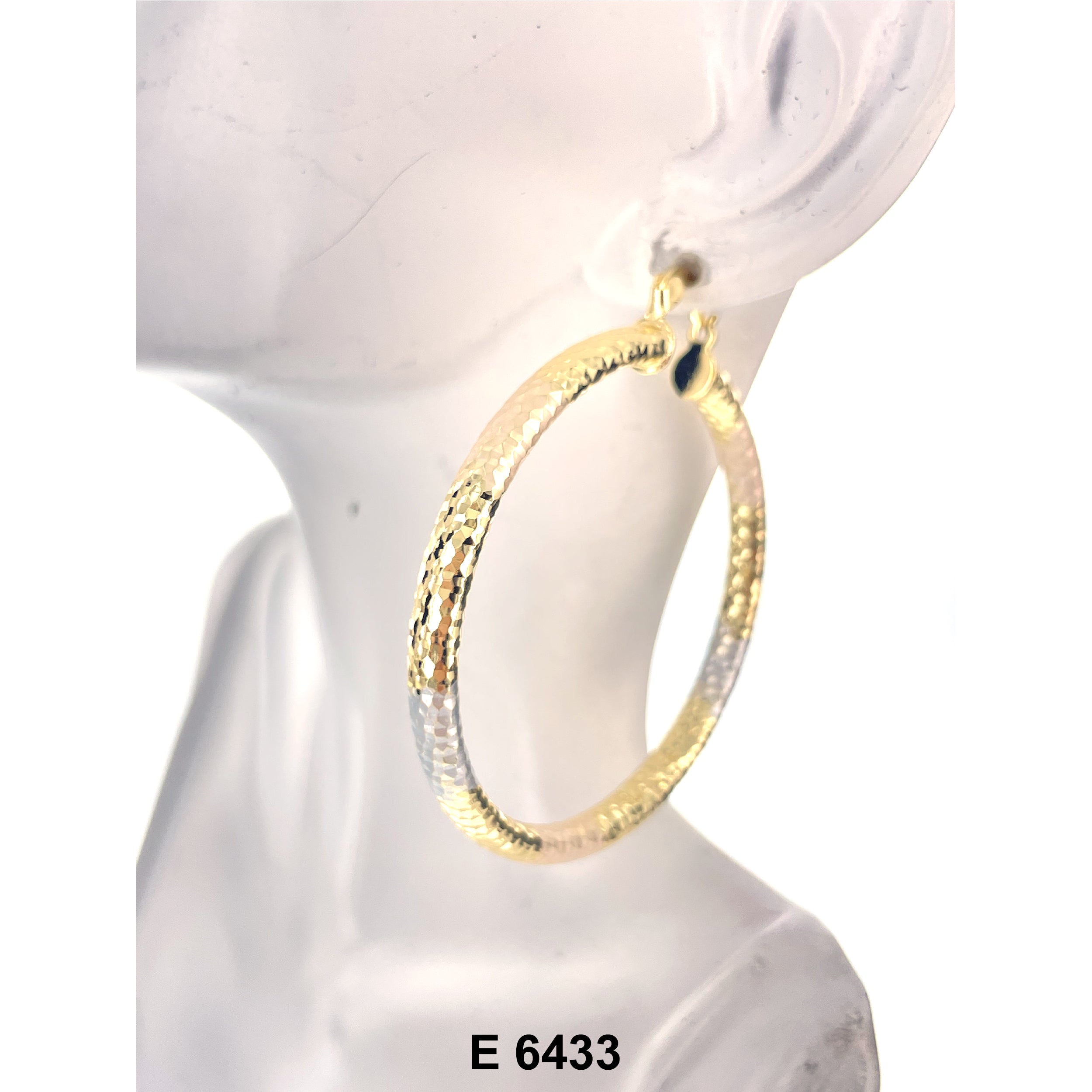 Engraved Hoop Earrings E 6433