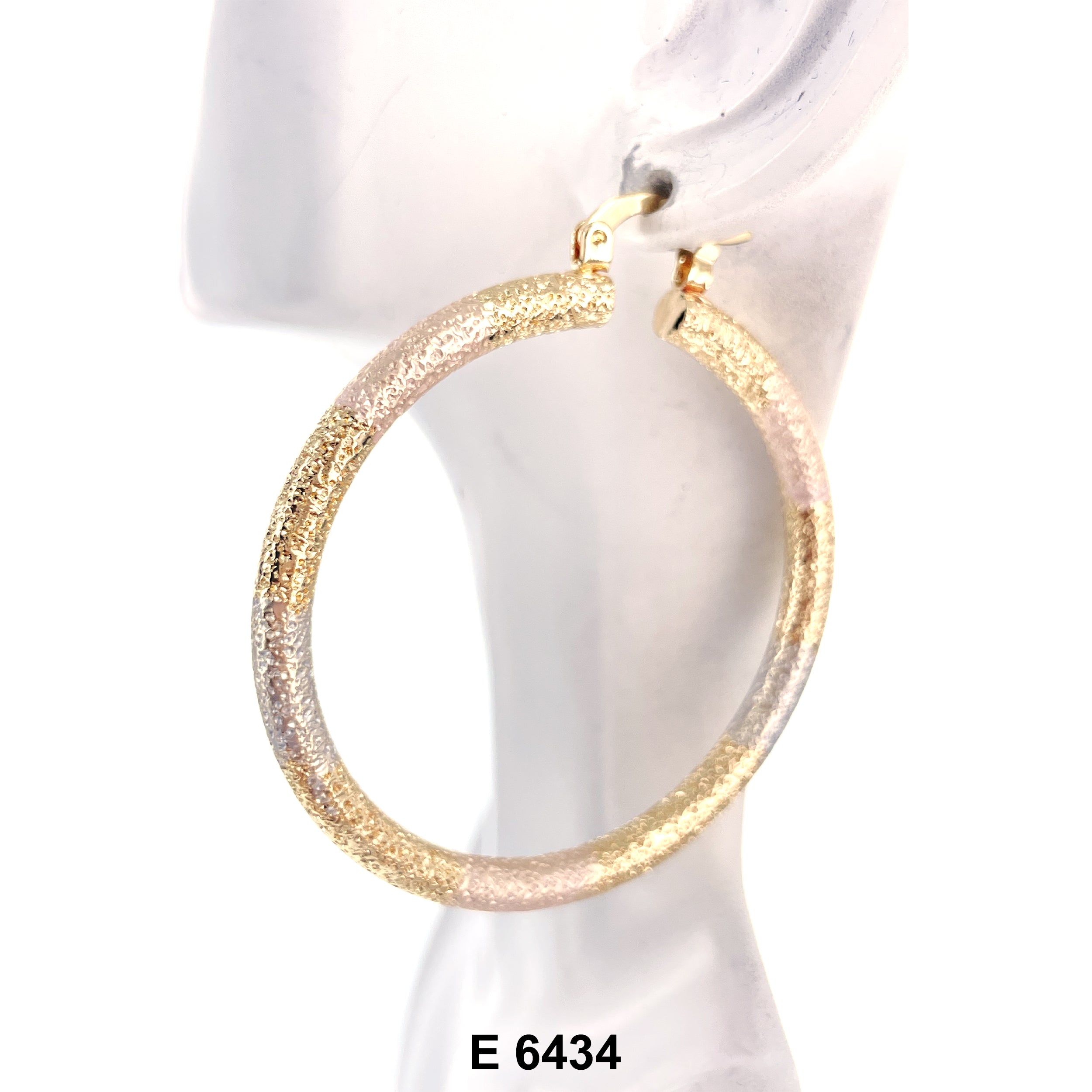 Engraved Hoop Earrings E 6434