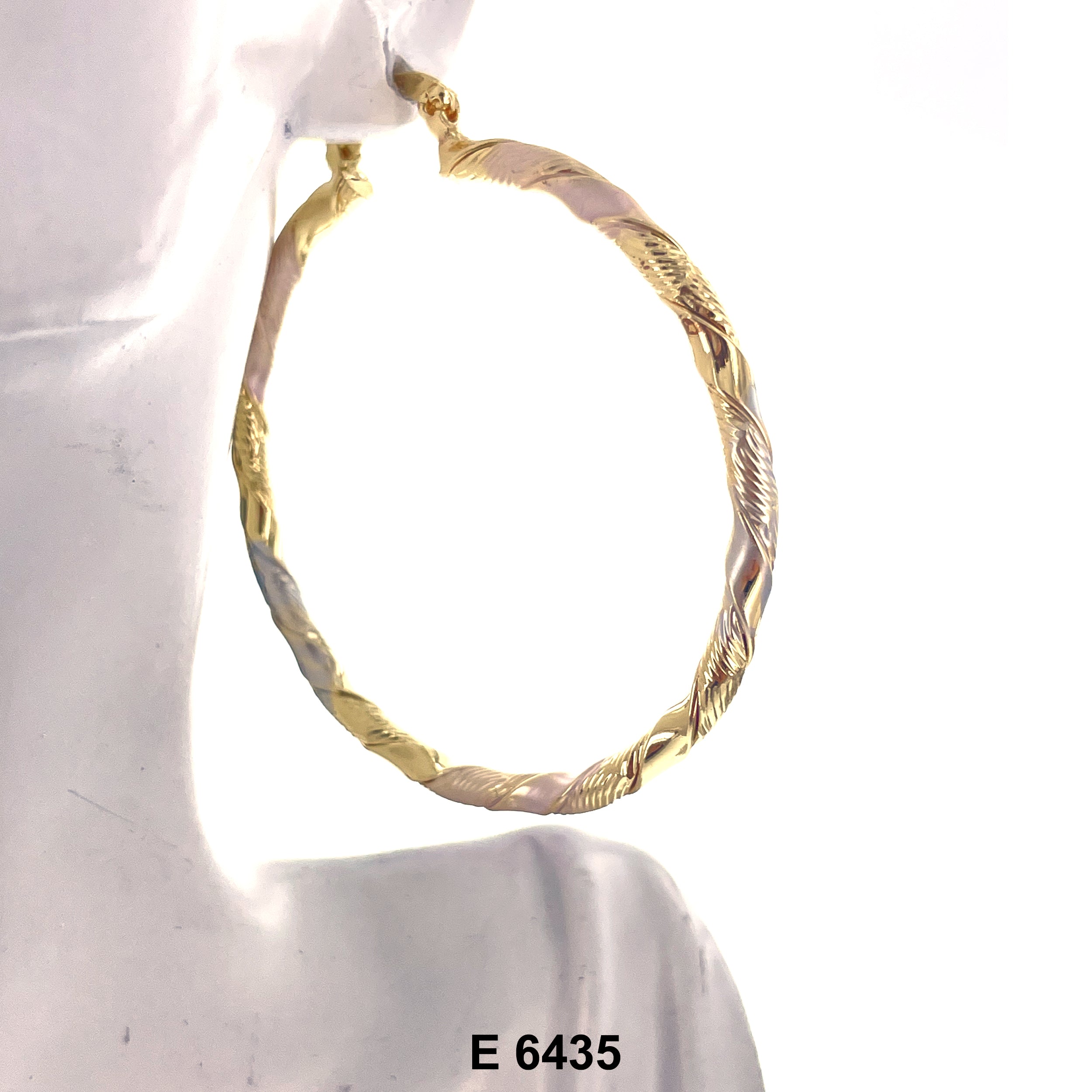 Engraved Hoop Earrings E 6435