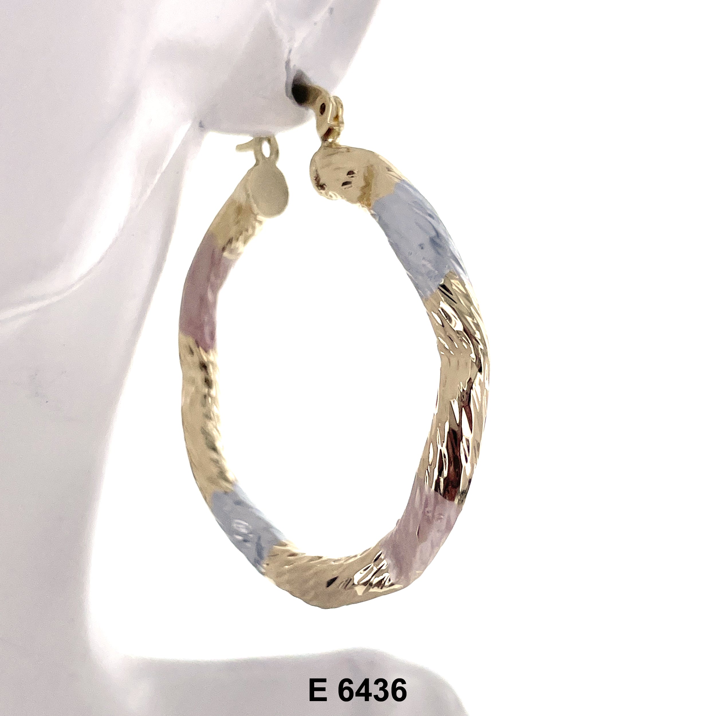 Engraved Hoop Earrings E 6436